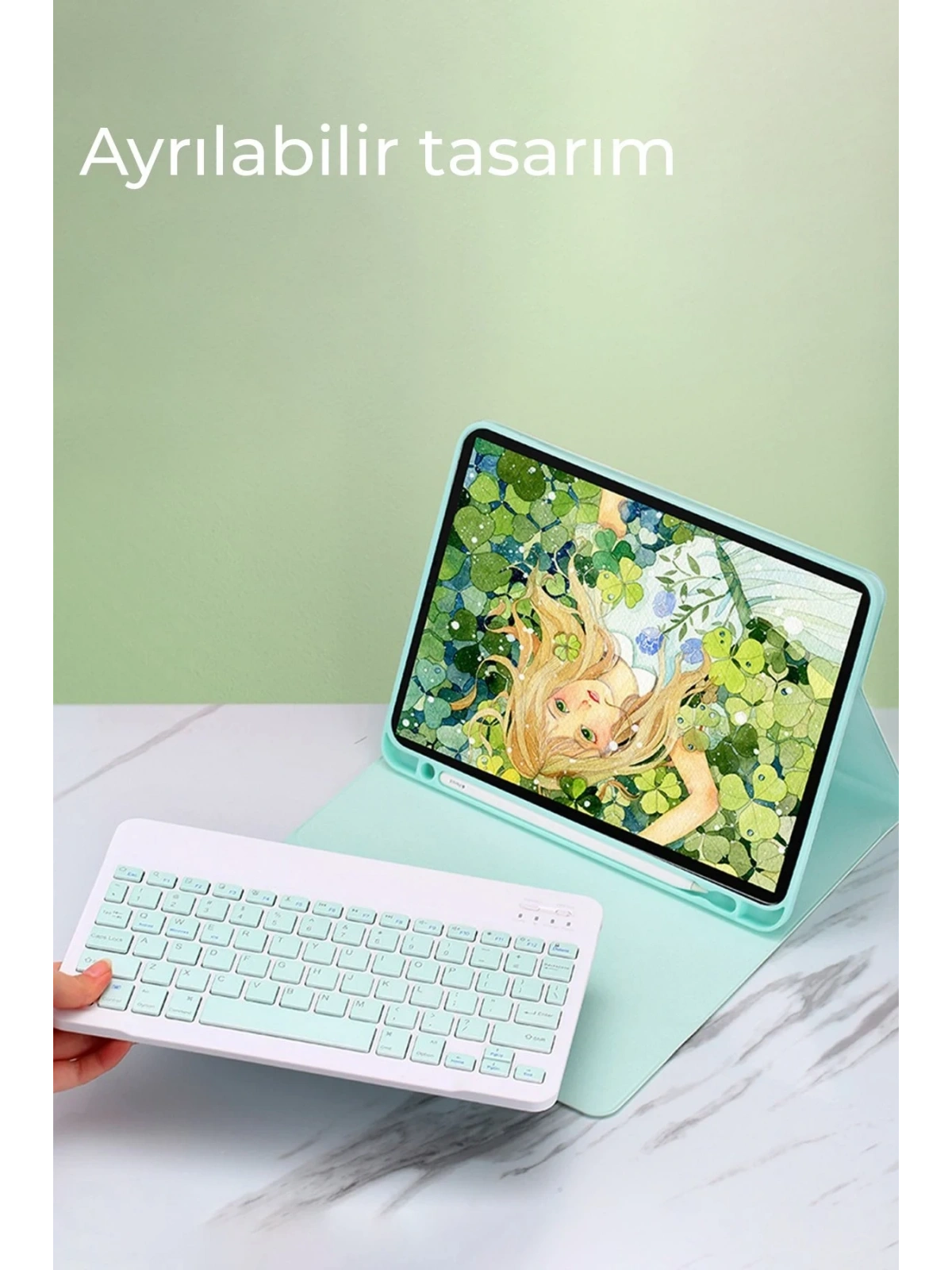 Newface Apple iPad 5 Air 9.7 Kılıf KC01 Smart Klavyeli Tablet Kılıfı - Siyah