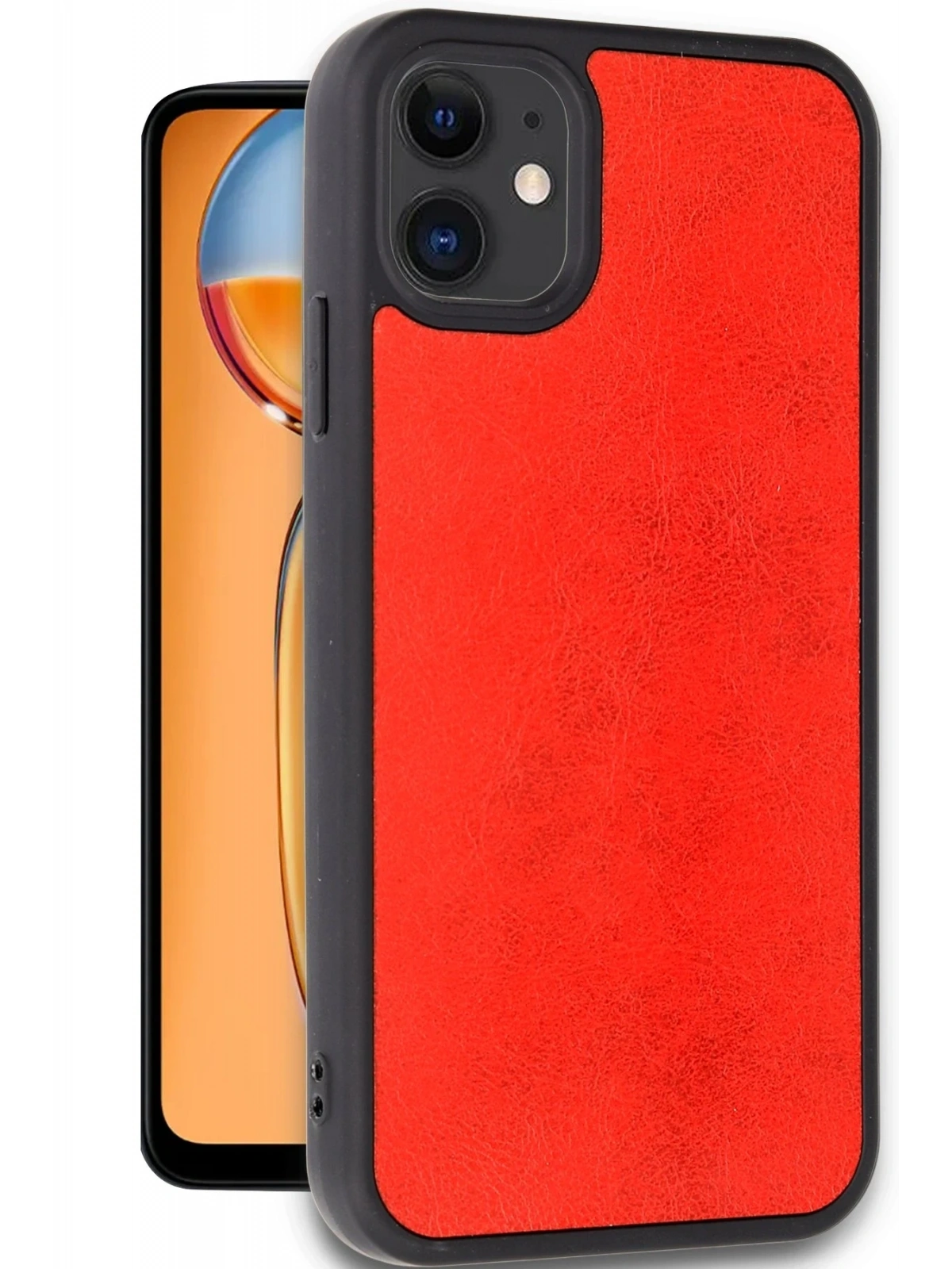 Newface Apple iPhone 11 Kılıf Aras Deri Kapak - Kırmızı