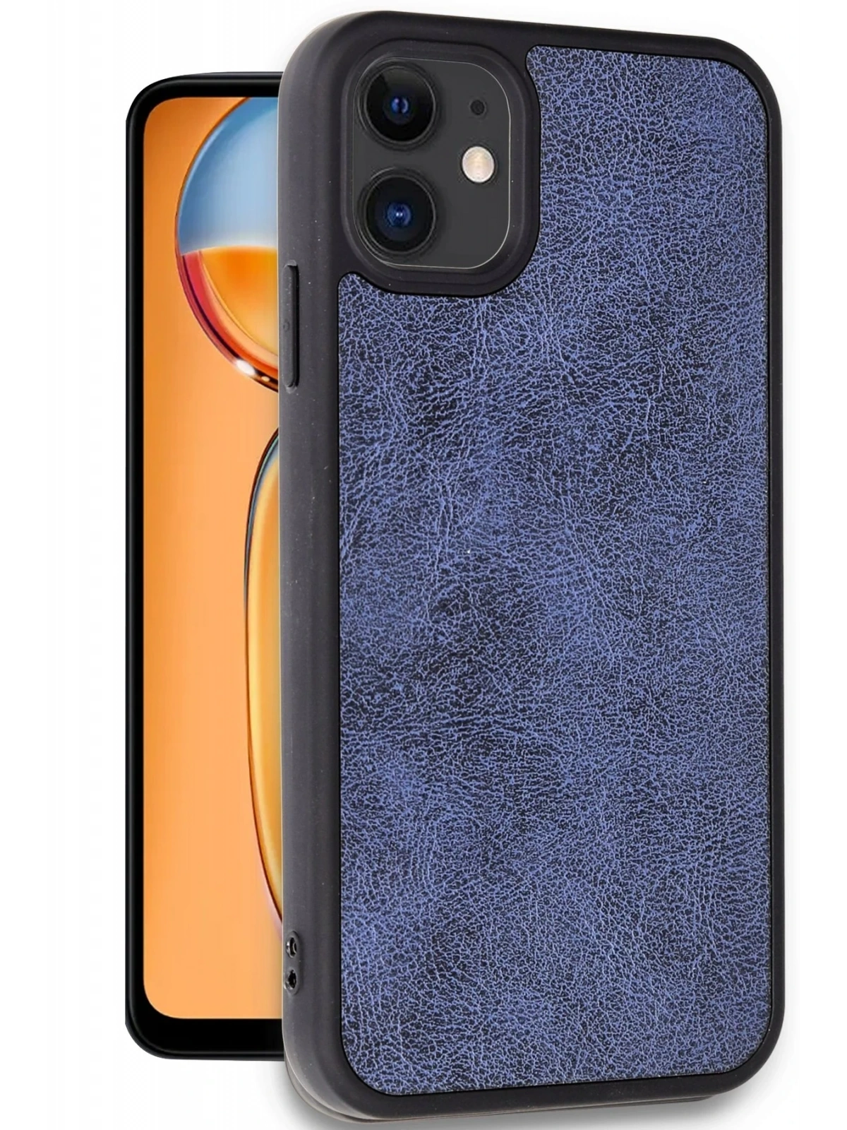 Newface Apple iPhone 11 Kılıf Aras Deri Kapak - Lacivert
