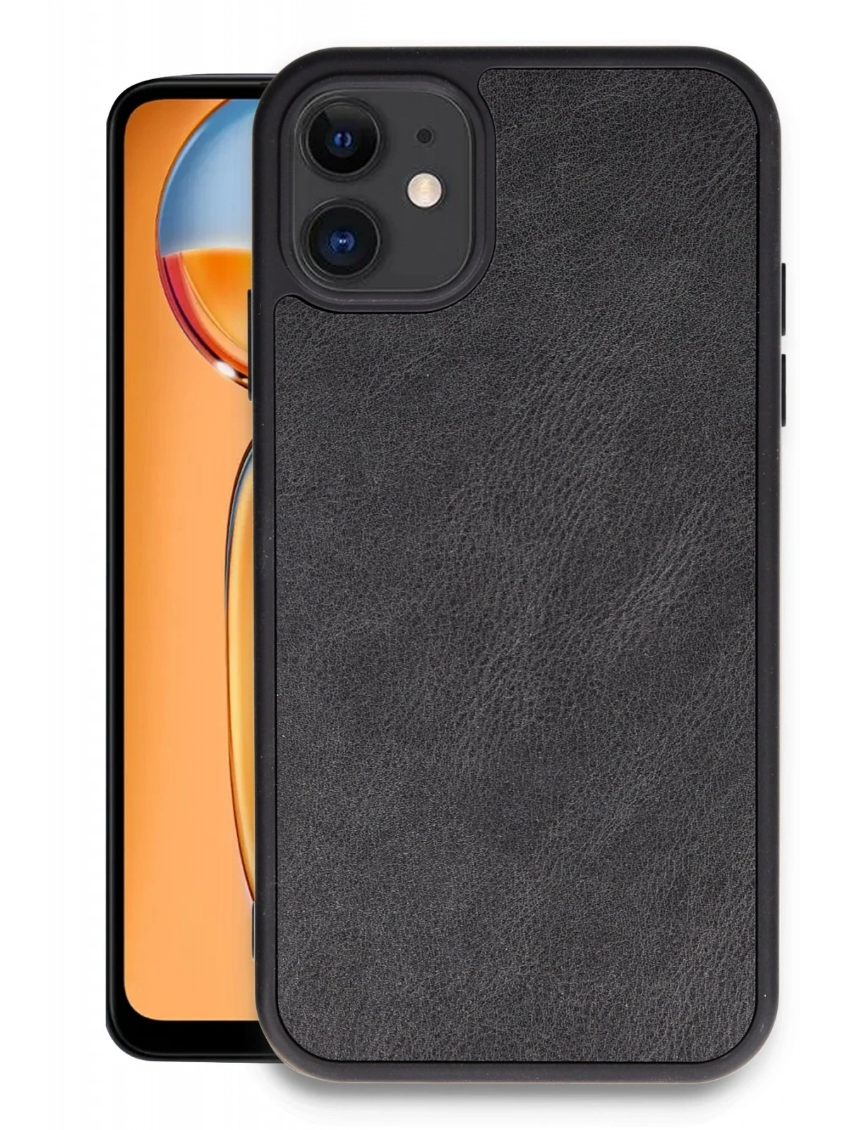 Newface Apple iPhone 11 Kılıf Aras Deri Kapak - Siyah