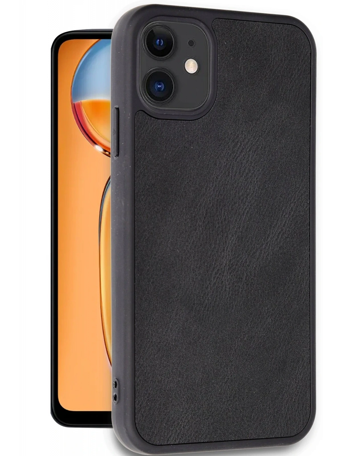 Newface Apple iPhone 11 Kılıf Aras Deri Kapak - Siyah