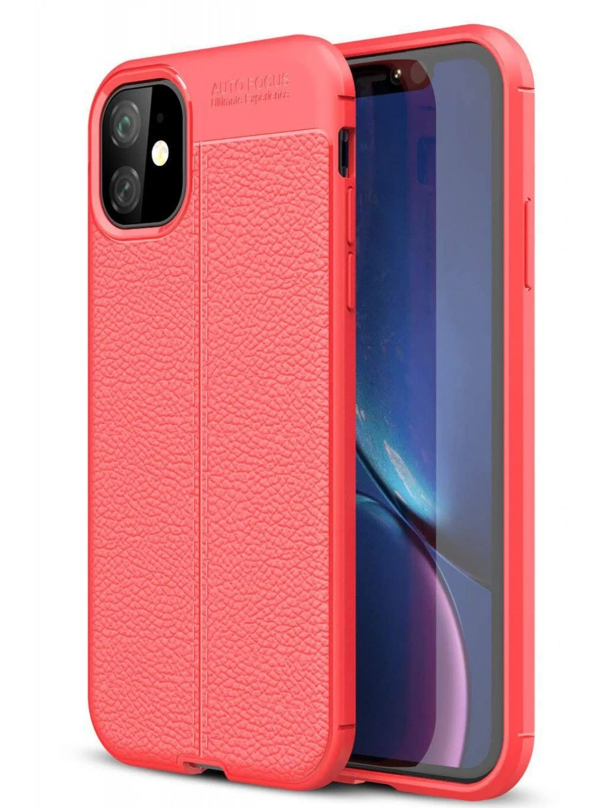 Newface Apple iPhone 11 Kılıf Auto Focus Kapak - Kırmızı