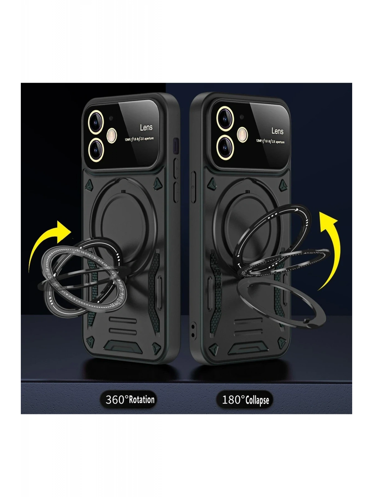 Newface Apple iPhone 11 Kılıf Joy Lens Standlı Kapak - Mor