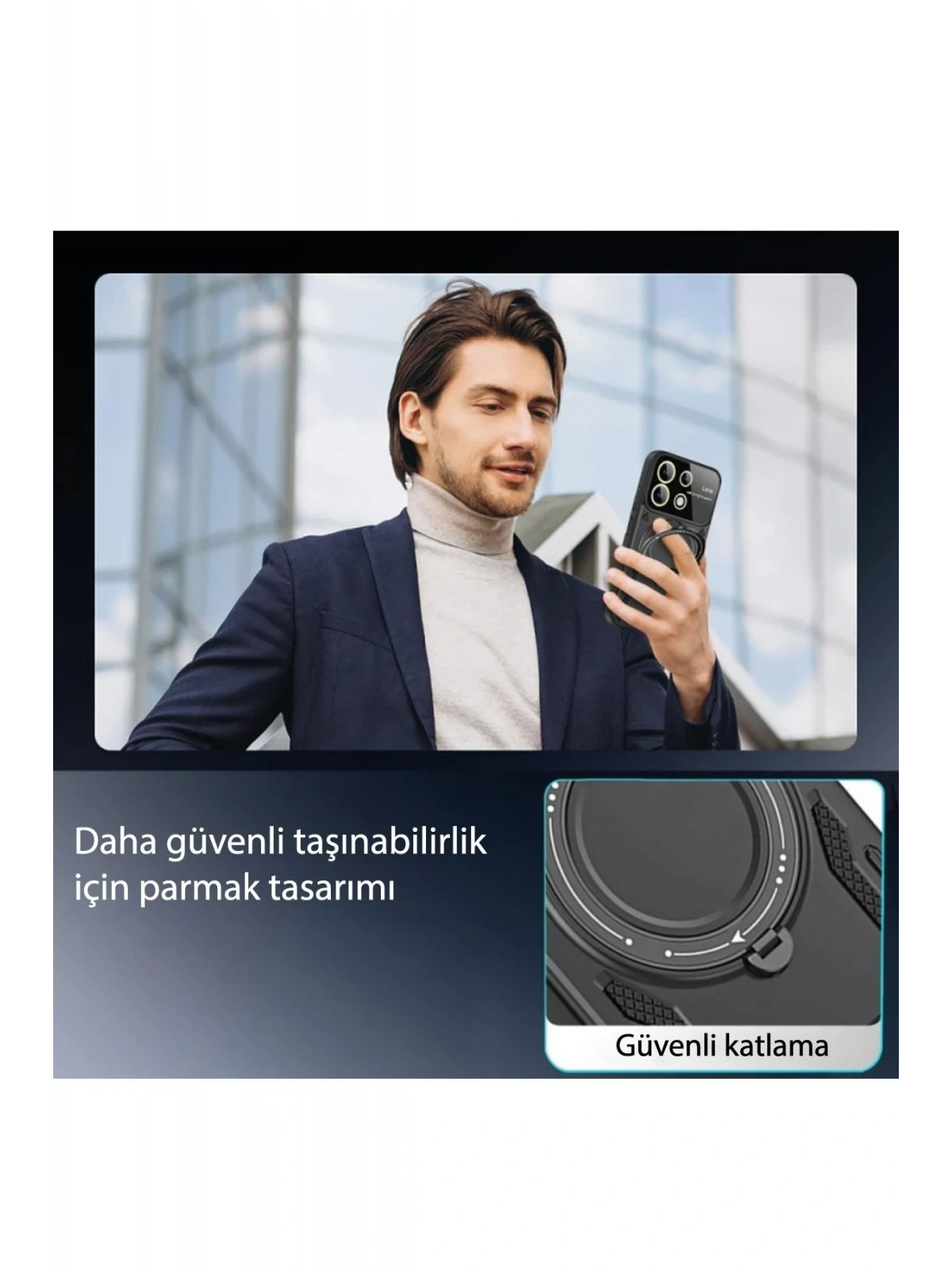 Newface Apple iPhone 11 Kılıf Joy Lens Standlı Kapak - Mor