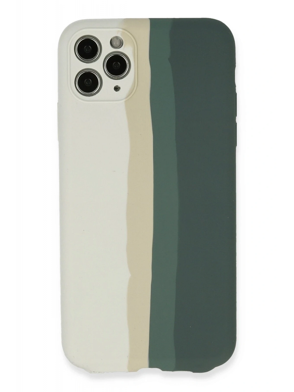 Newface Apple iPhone 11 Pro Kılıf Ebruli Lansman Silikon - Beyaz-Gri