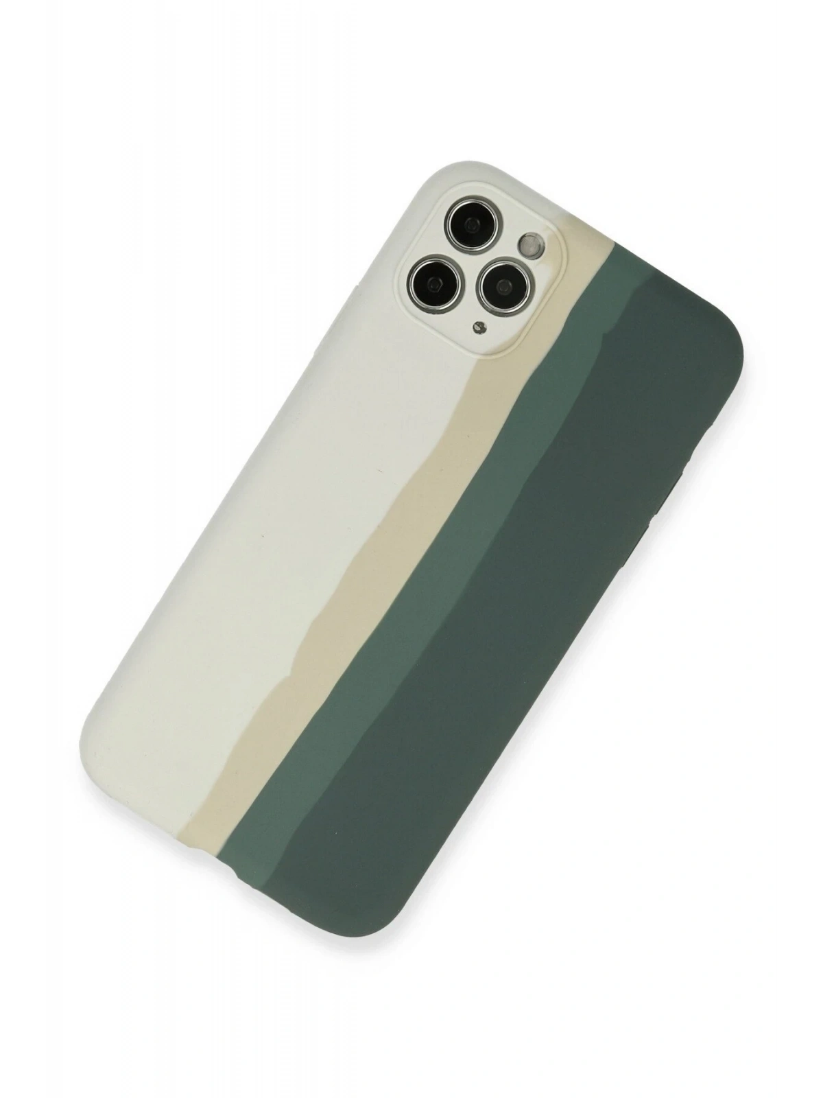 Newface Apple iPhone 11 Pro Kılıf Ebruli Lansman Silikon - Beyaz-Gri