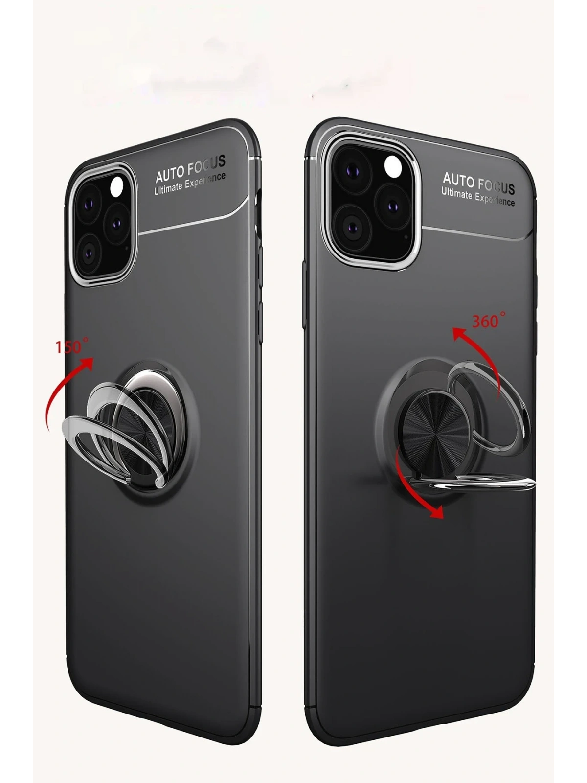 Newface Apple iPhone 11 Pro Kılıf Range Yüzüklü Silikon - Mavi