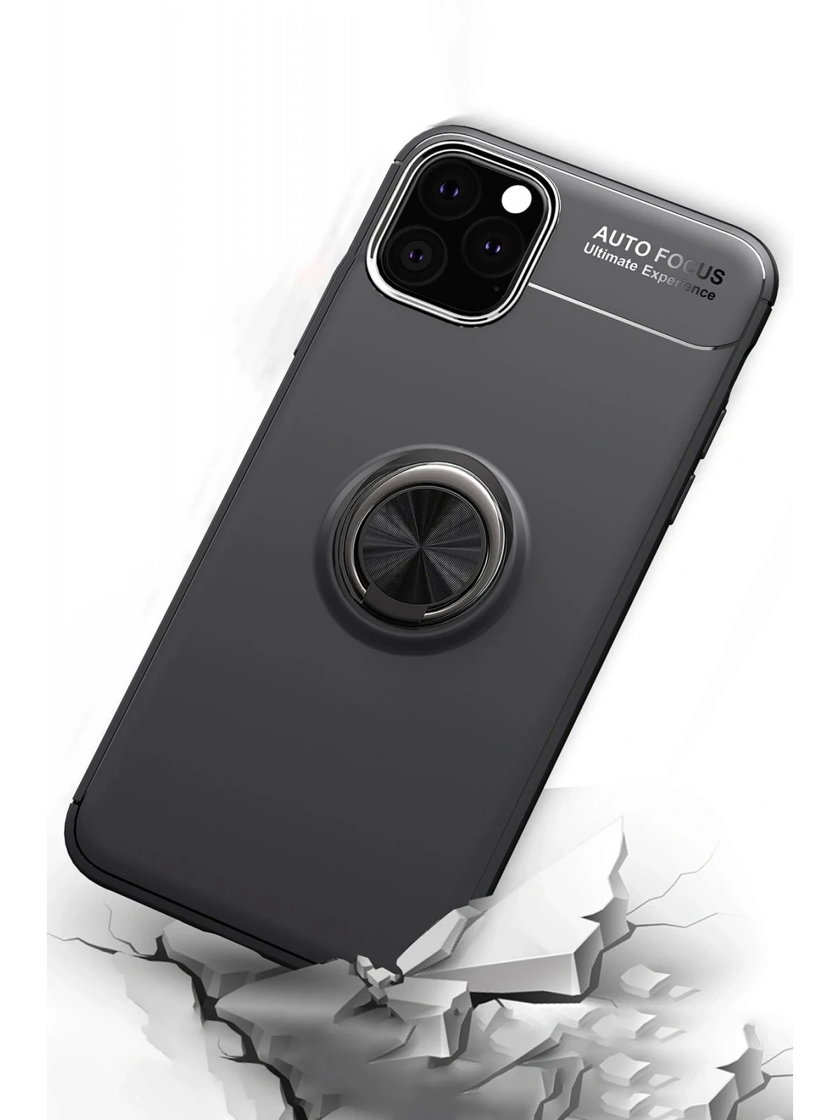 Newface Apple iPhone 11 Pro Kılıf Range Yüzüklü Silikon - Mavi