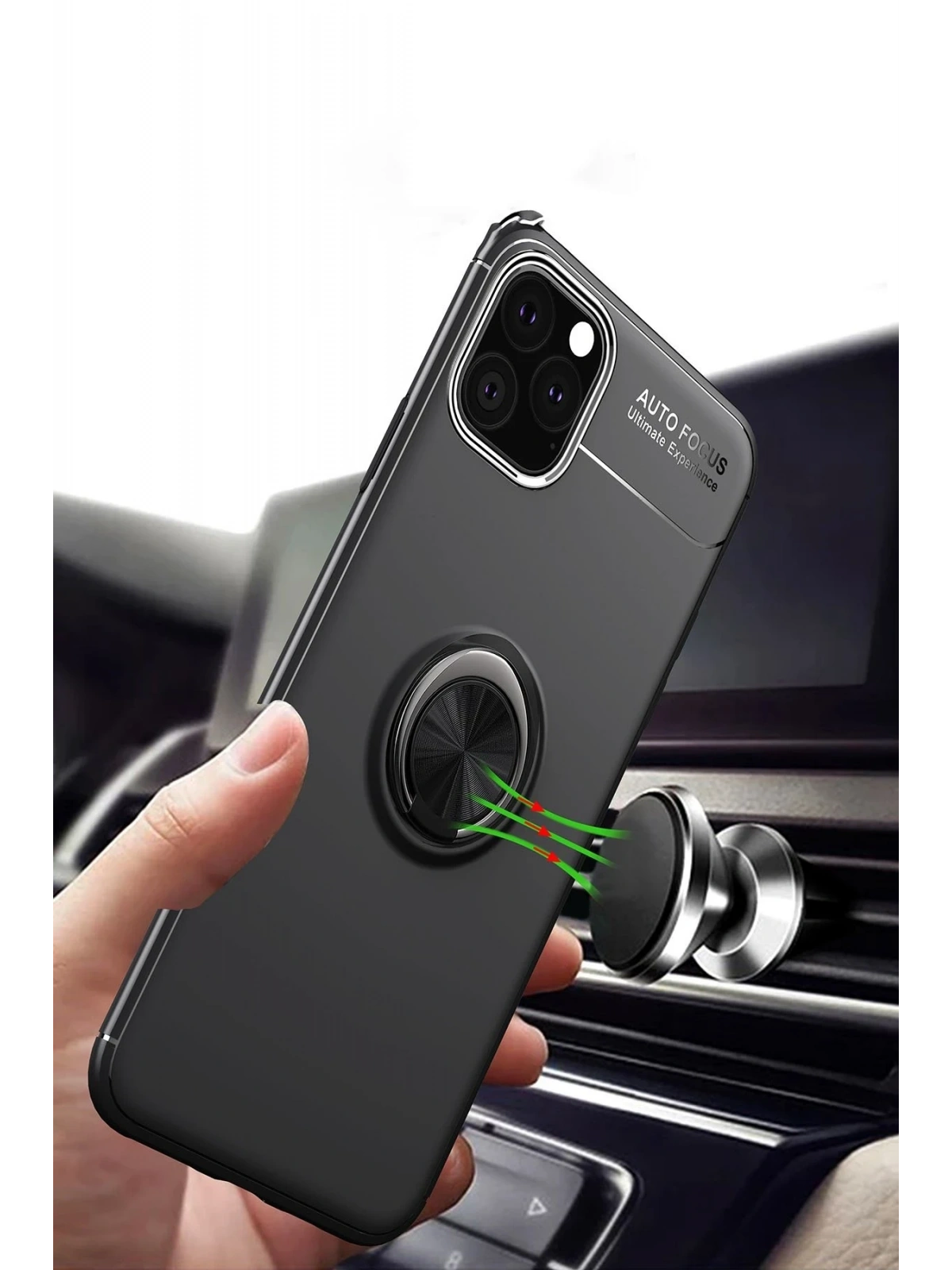 Newface Apple iPhone 11 Pro Kılıf Range Yüzüklü Silikon - Mavi
