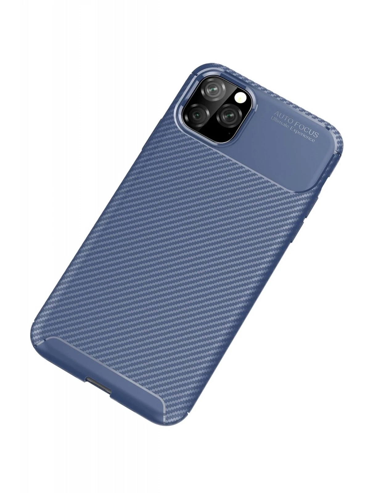 Newface Apple iPhone 11 Pro Max Kılıf Auto Focus Karbon Kapak - Lacivert