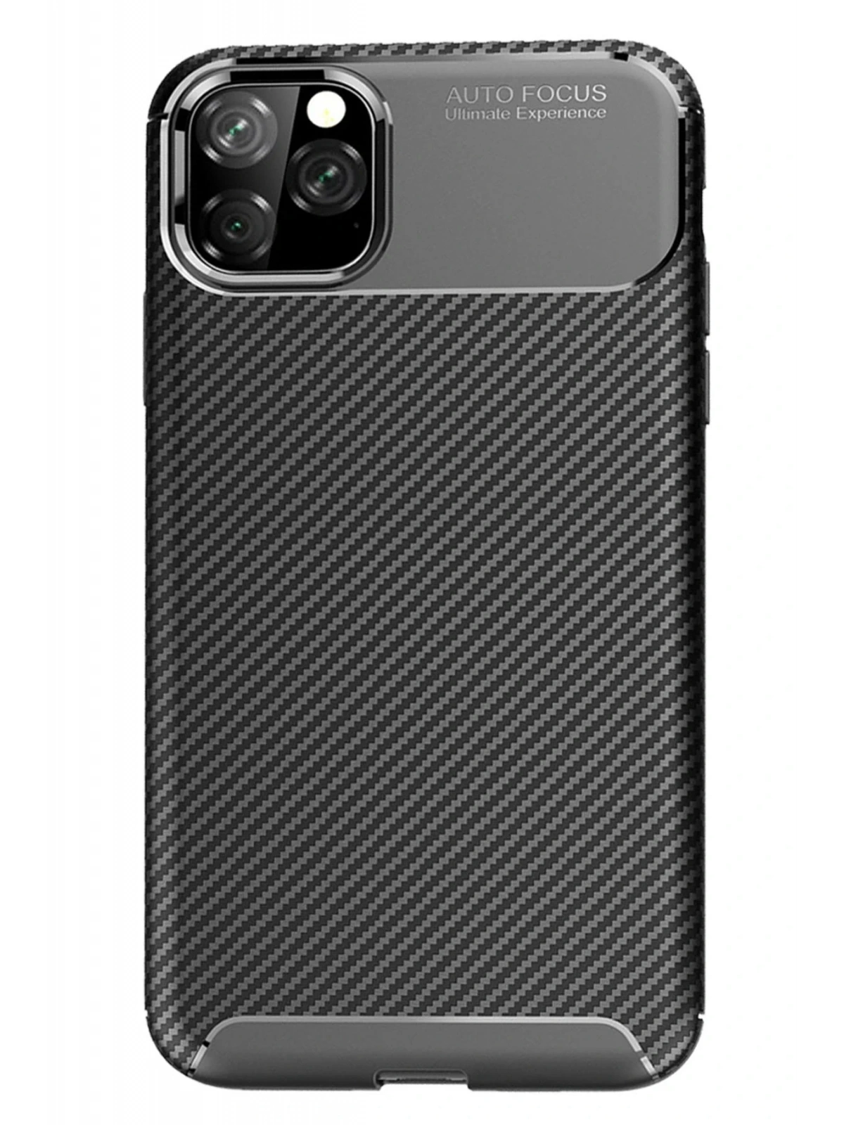 Newface Apple iPhone 11 Pro Max Kılıf Auto Focus Karbon Kapak - Siyah