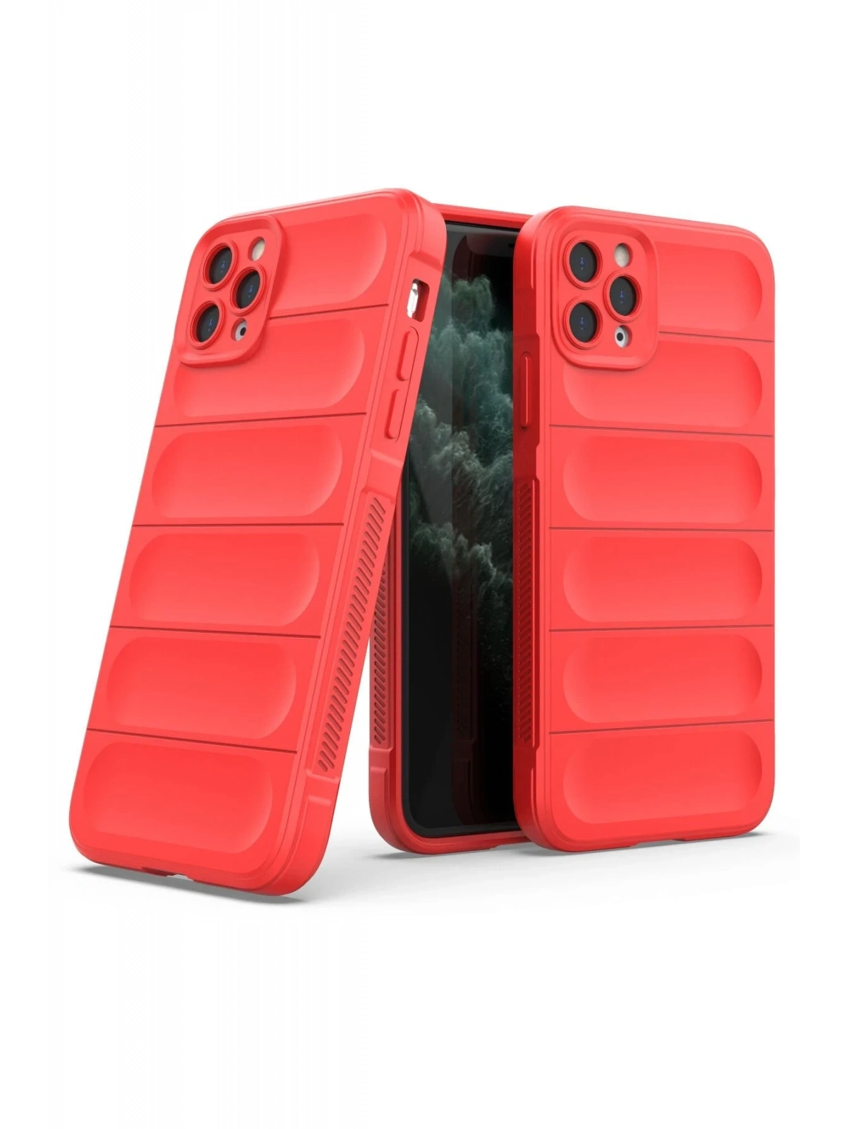 Newface Apple iPhone 11 Pro Max Kılıf Optimum Silikon - Kırmızı