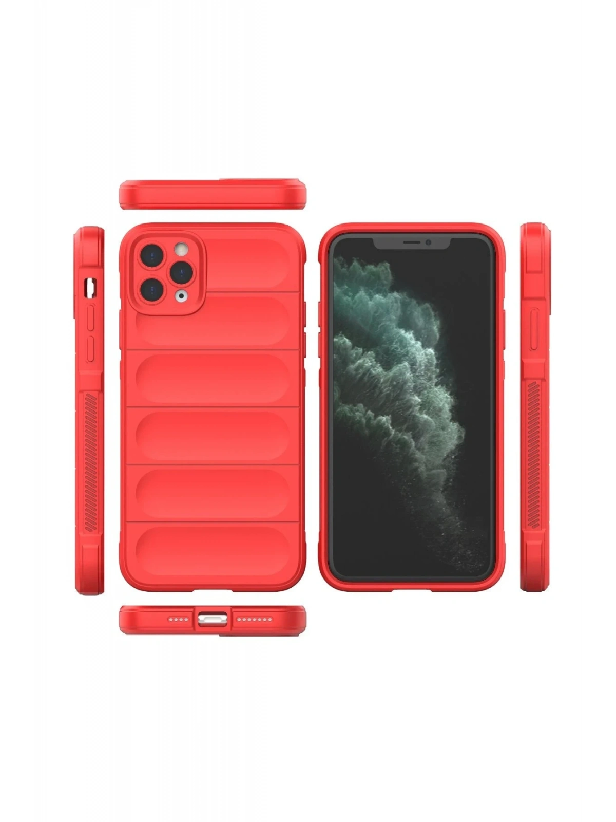 Newface Apple iPhone 11 Pro Max Kılıf Optimum Silikon - Kırmızı