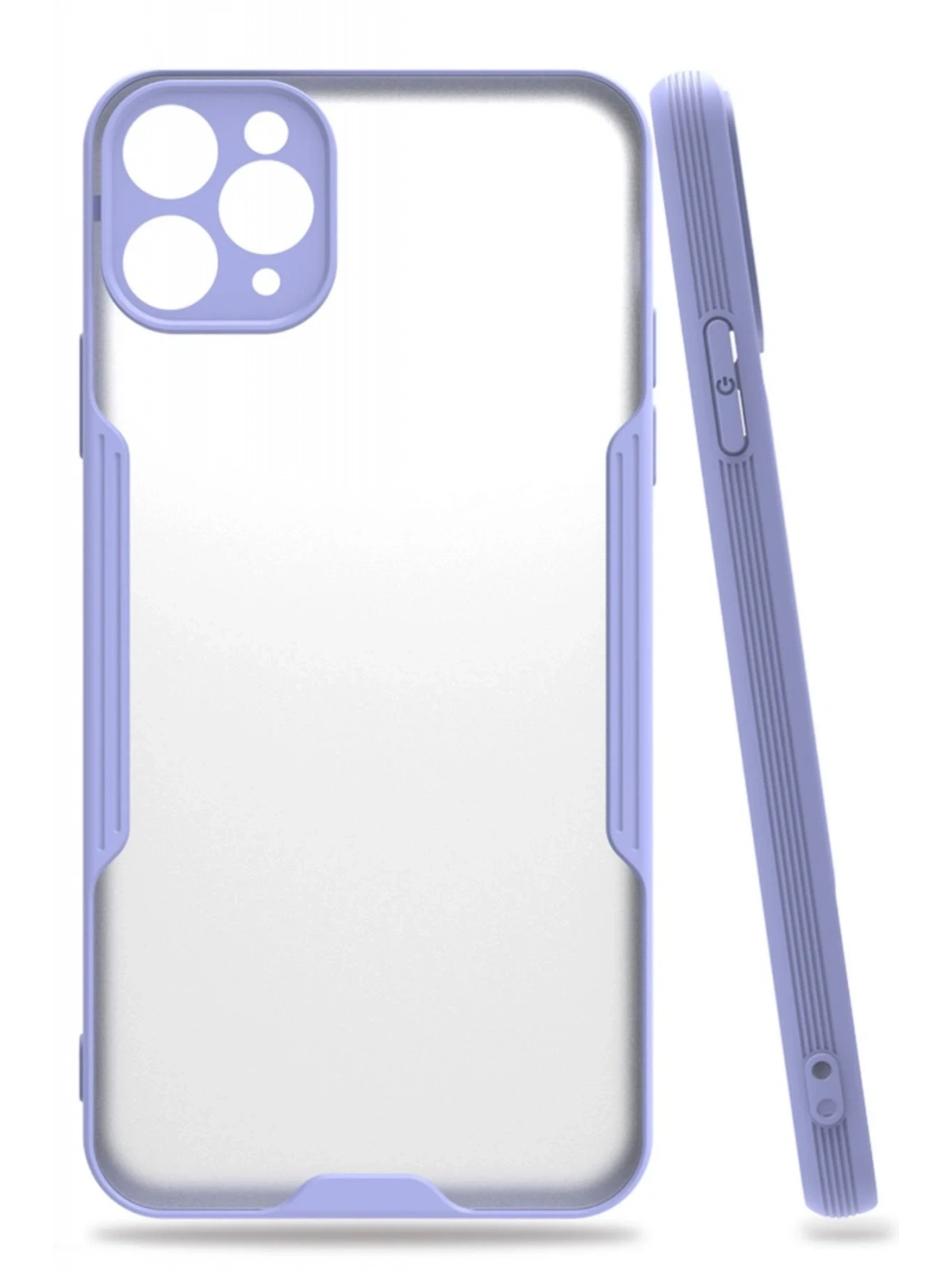 Newface Apple iPhone 11 Pro Max Kılıf Platin Silikon - Lila