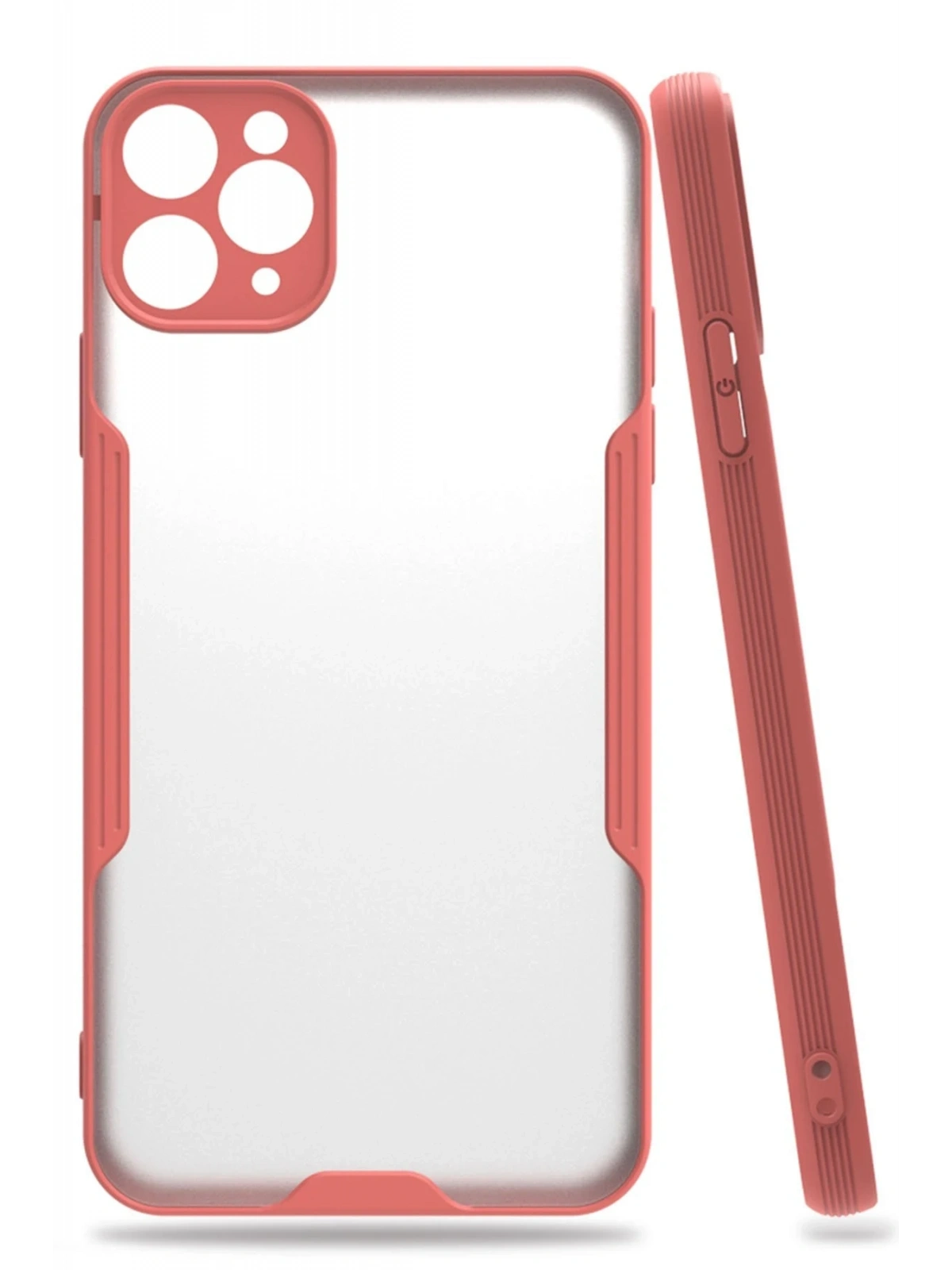 Newface Apple iPhone 11 Pro Max Kılıf Platin Silikon - Pembe