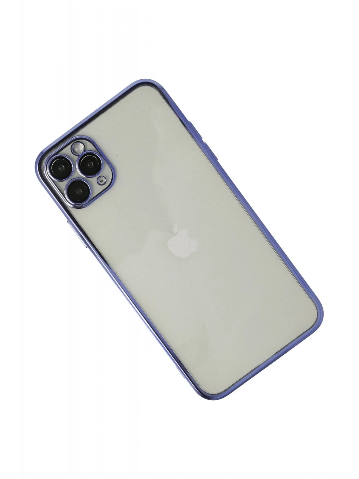 Newface Apple iPhone 11 Pro Max Kılıf Razer Lensli Silikon - Mor