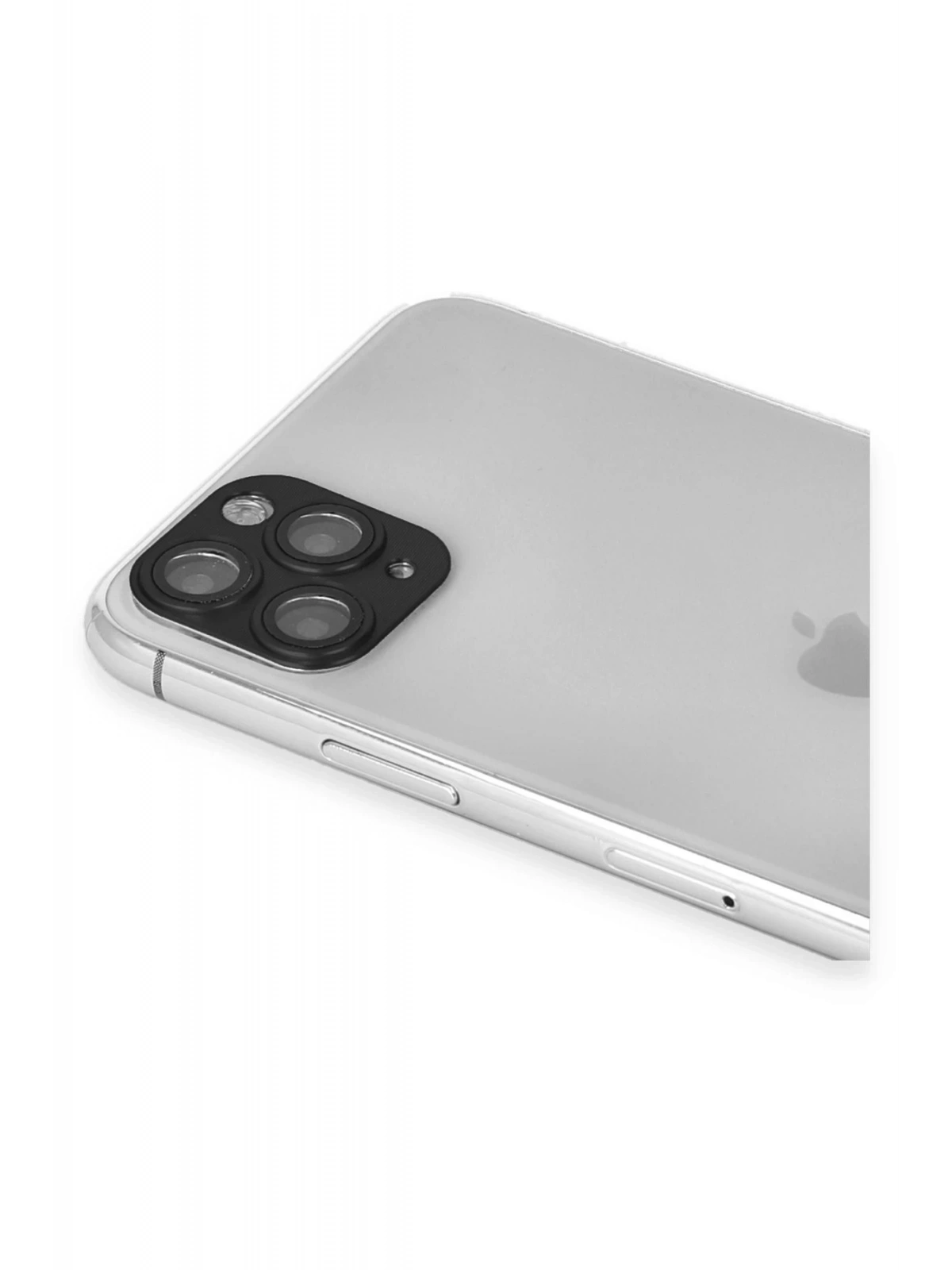 Newface Apple iPhone 11 Pro Max Pers Alüminyum Kamera Lens - Siyah