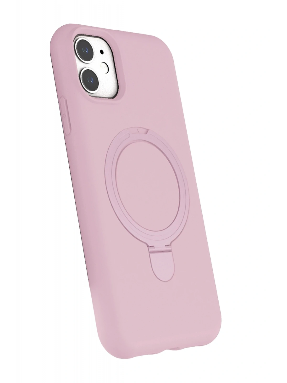 Newface Apple iPhone 11 Regal Magsafe Standlı Kapak - Açık Pembe