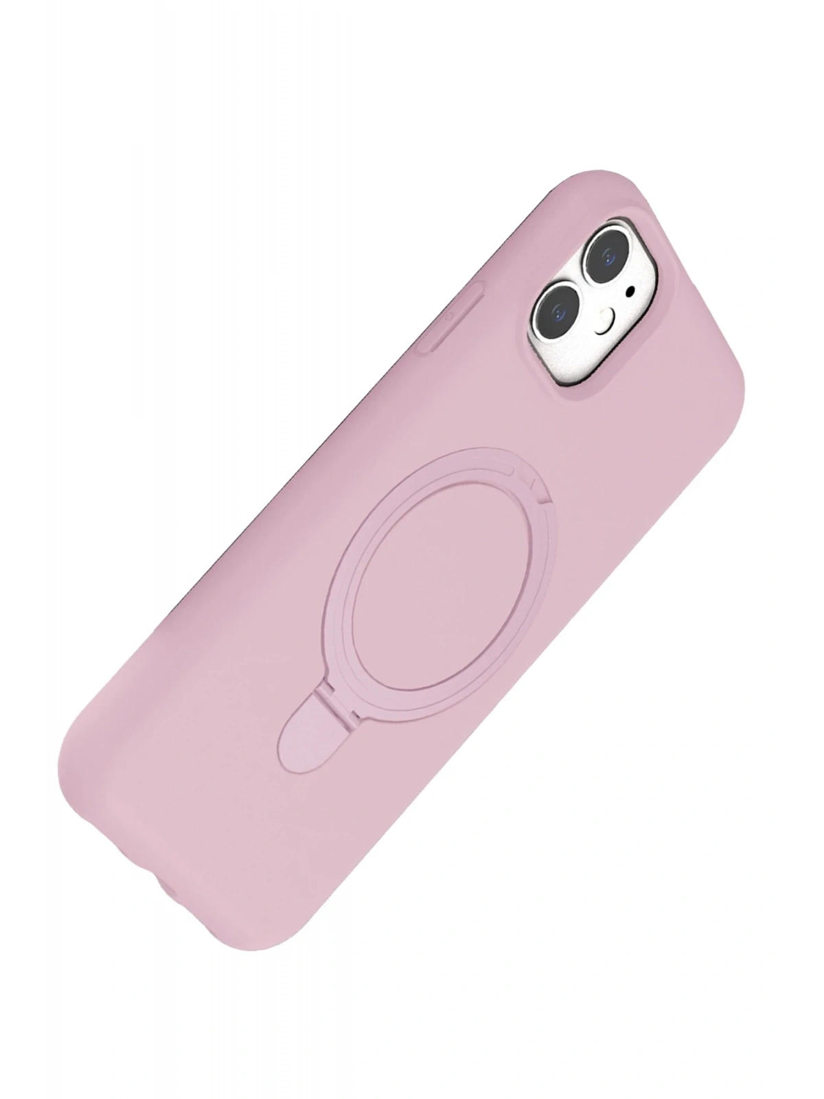 Newface Apple iPhone 11 Regal Magsafe Standlı Kapak - Açık Pembe