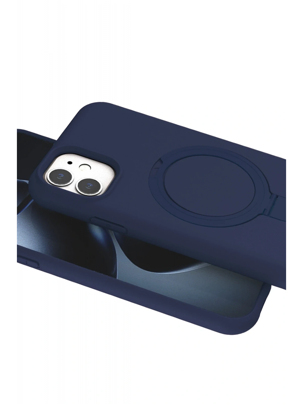 Newface Apple iPhone 11 Regal Magsafe Standlı Kapak - Lacivert