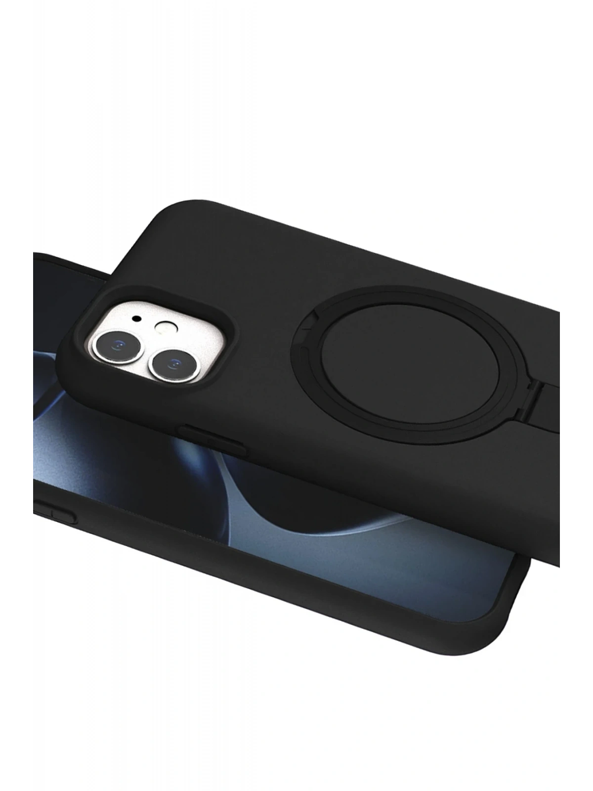 Newface Apple iPhone 11 Regal Magsafe Standlı Kapak - Siyah