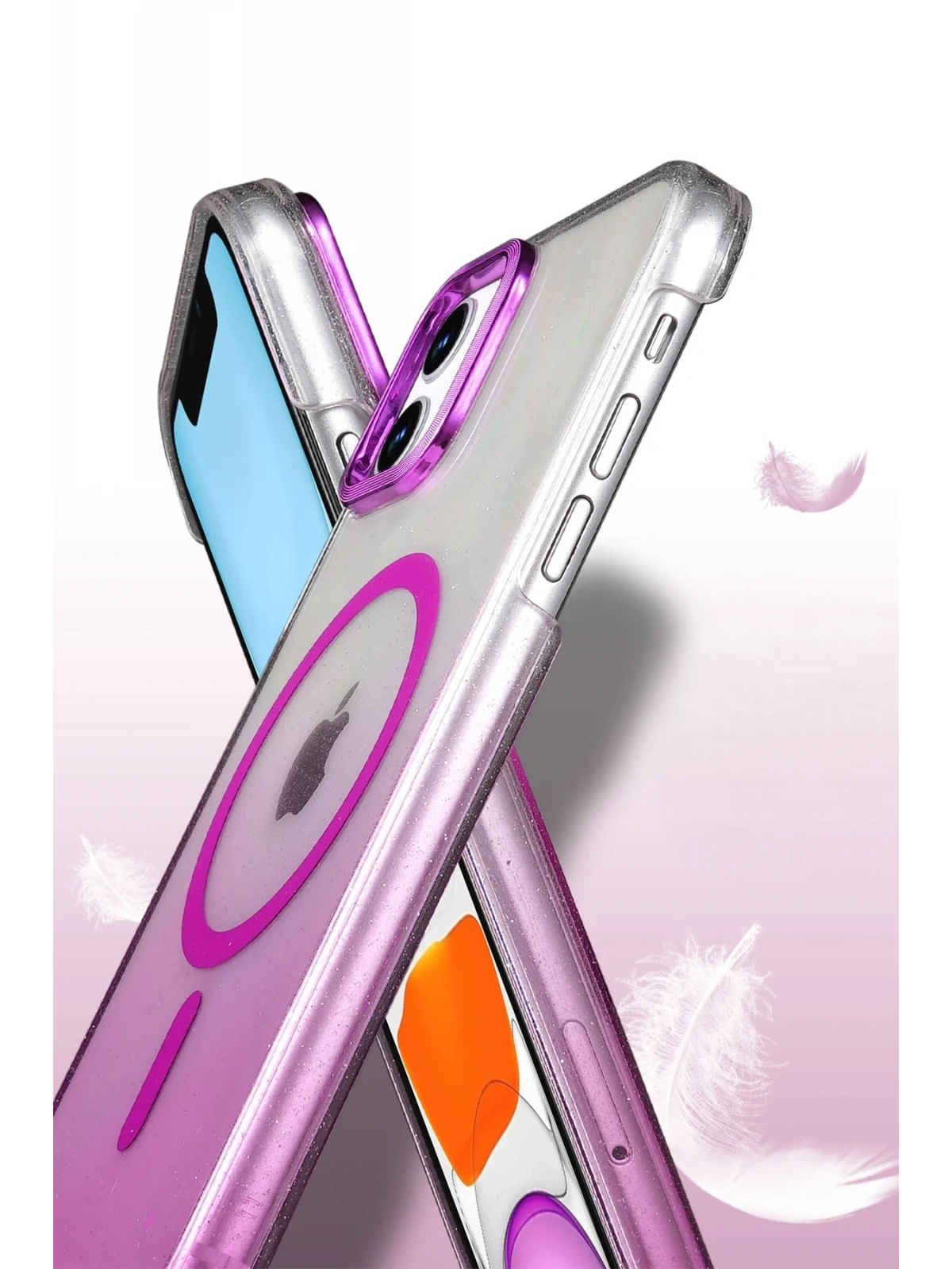 Newface Apple iPhone 12 Glossy Magsafe Kapak - Siyah