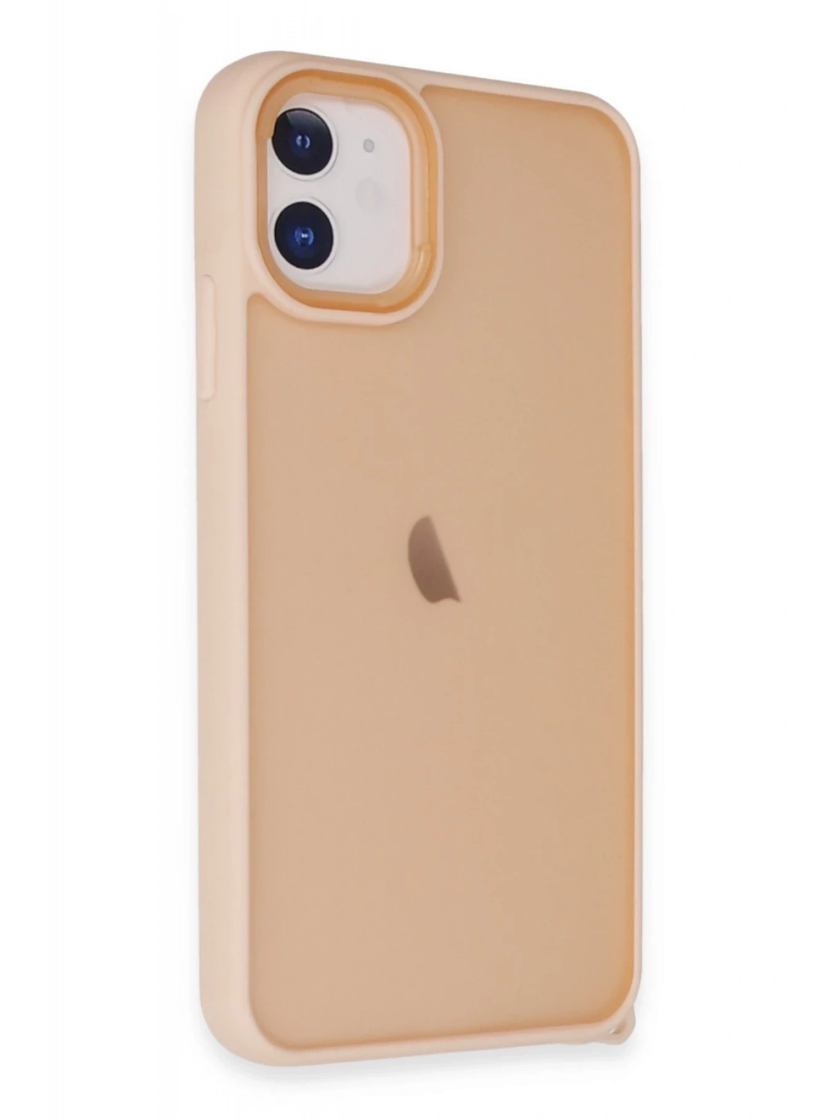 Newface Apple iPhone 12 Kılıf Elegant Kapak - Pudra