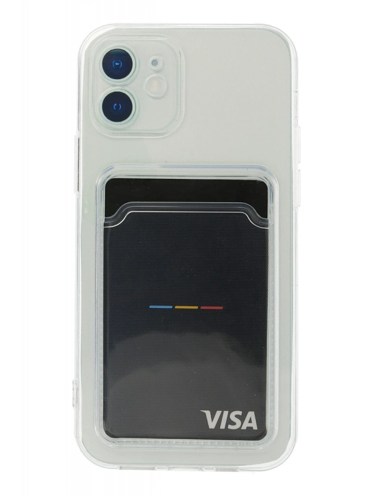Newface Apple iPhone 12 Kılıf Kart Şeffaf Silikon - Şeffaf