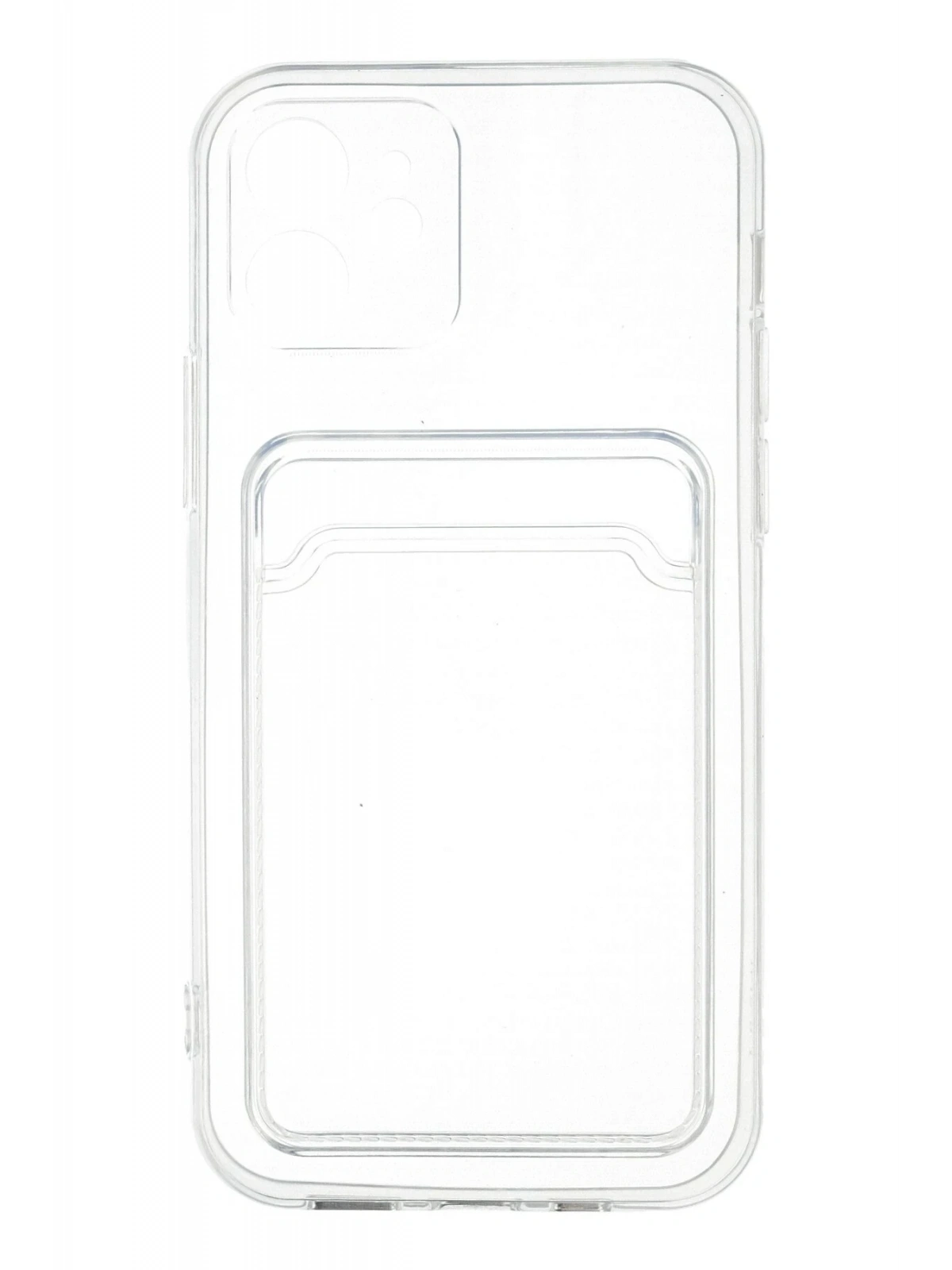 Newface Apple iPhone 12 Kılıf Kart Şeffaf Silikon - Şeffaf