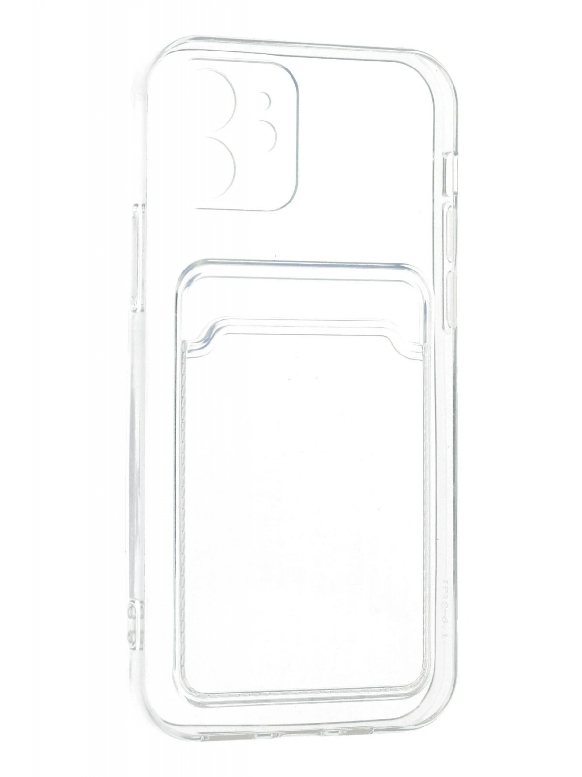 Newface Apple iPhone 12 Kılıf Kart Şeffaf Silikon - Şeffaf