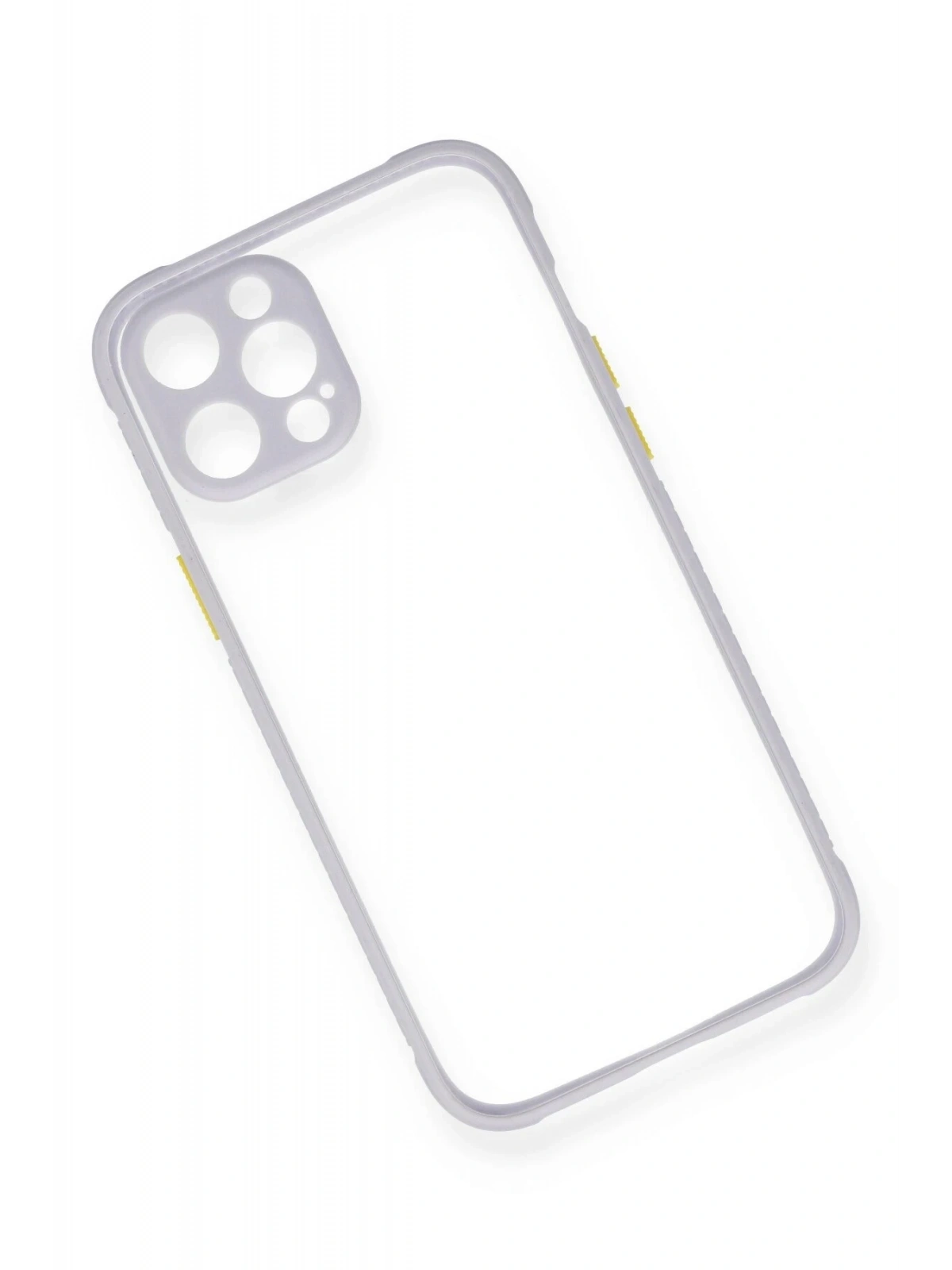 Newface Apple iPhone 12 Kılıf Miami Şeffaf Silikon - Lila