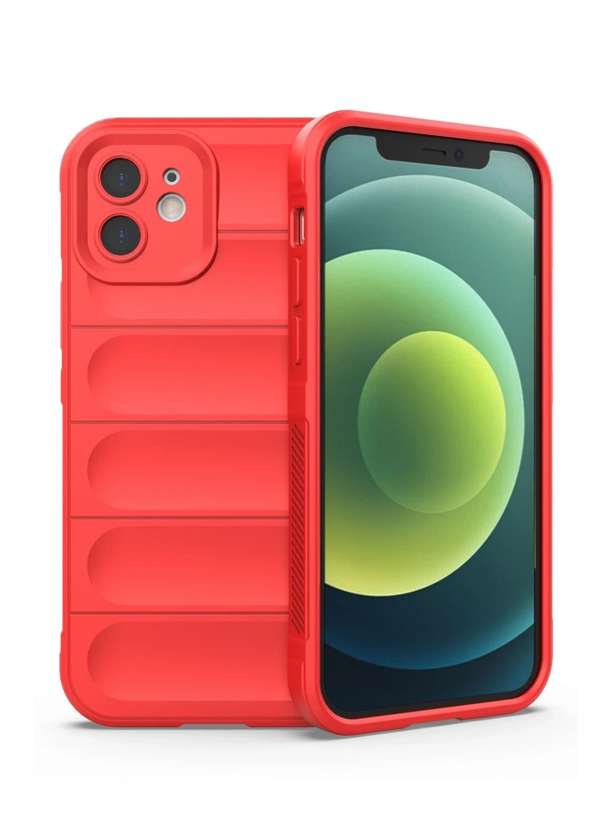 Newface Apple iPhone 12 Kılıf Optimum Silikon - Kırmızı
