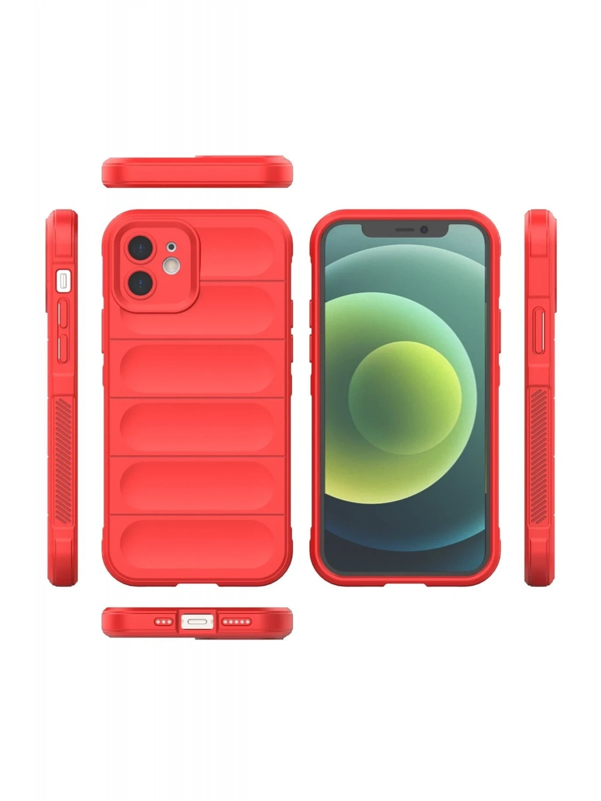 Newface Apple iPhone 12 Kılıf Optimum Silikon - Kırmızı