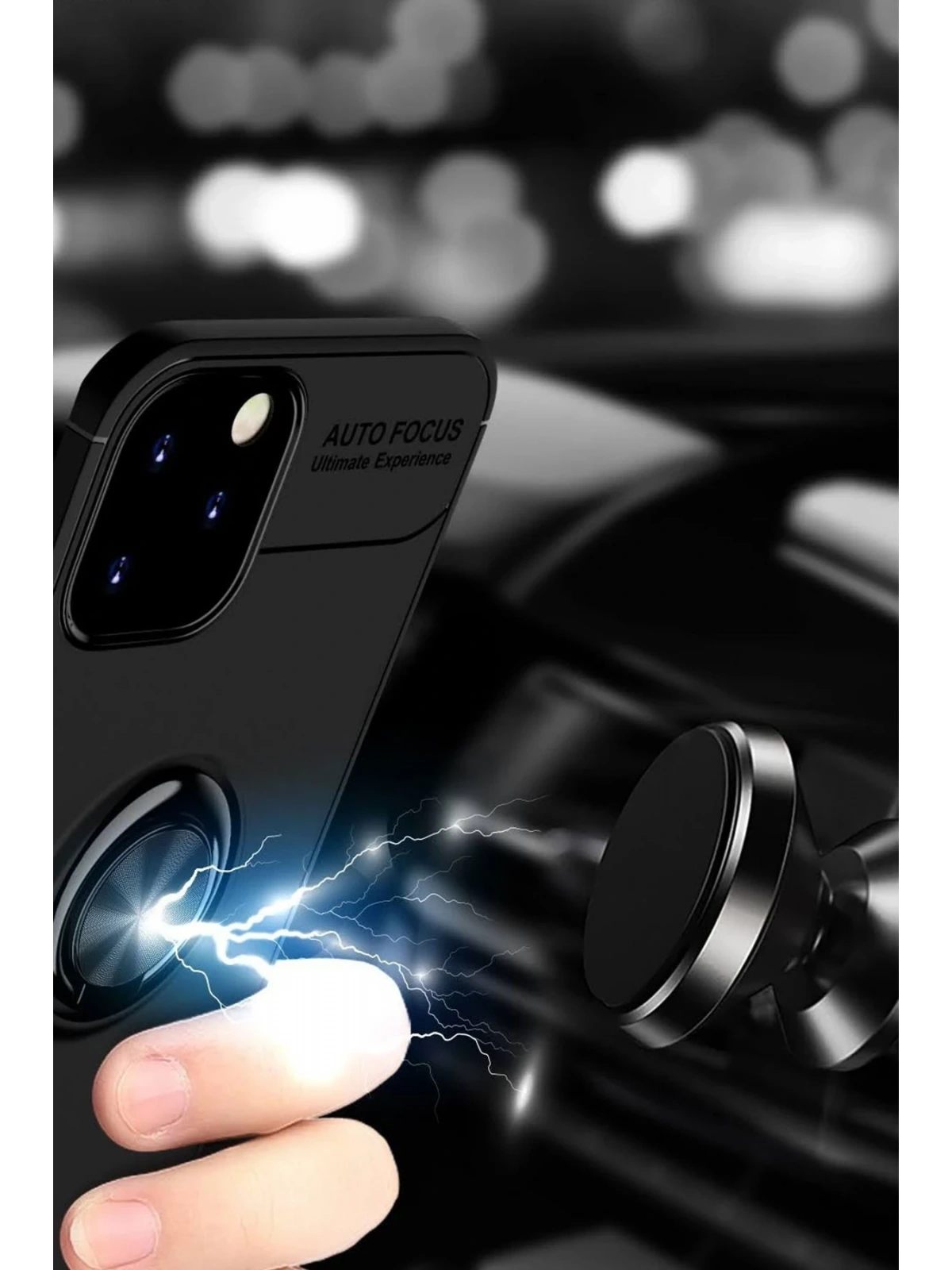 Newface Apple iPhone 12 Kılıf Range Yüzüklü Silikon - Kırmızı