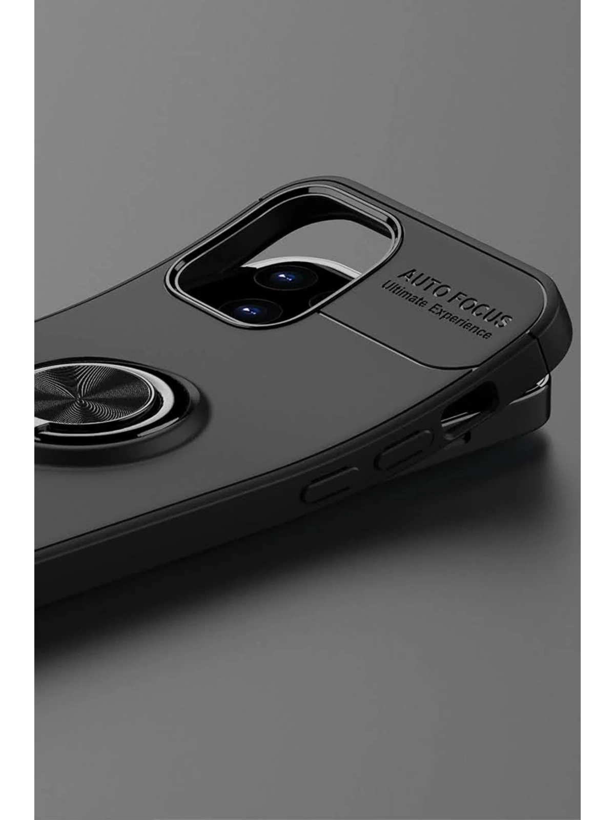 Newface Apple iPhone 12 Kılıf Range Yüzüklü Silikon - Kırmızı