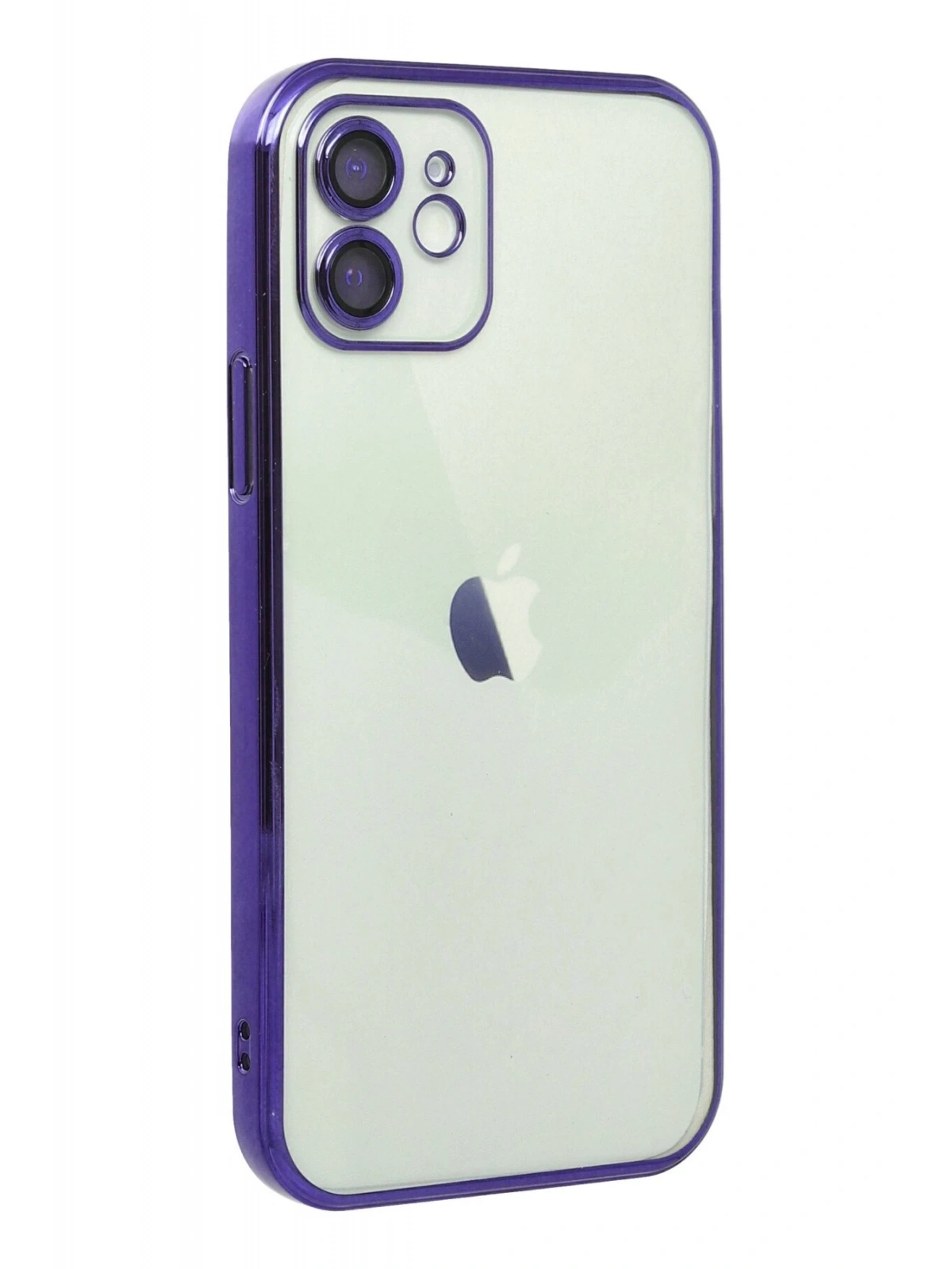 Newface Apple iPhone 12 Kılıf Razer Lensli Silikon - Mor