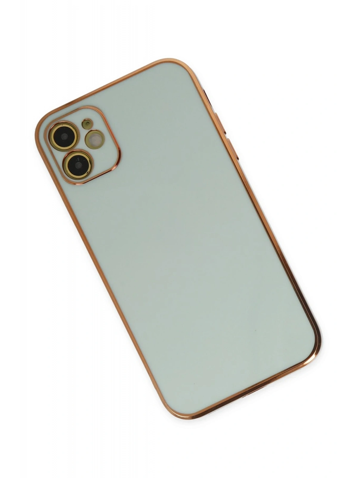 Newface Apple iPhone 12 Kılıf Volet Silikon - Açık Yeşil