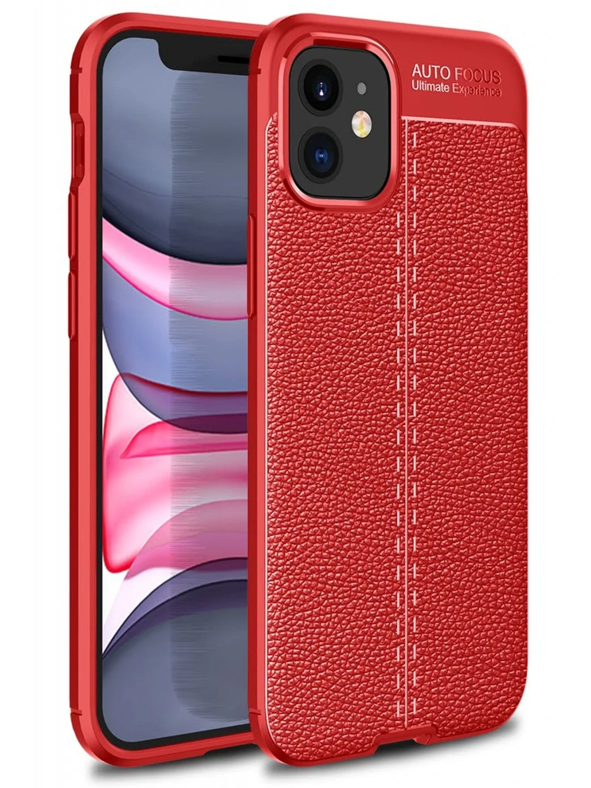 Newface Apple iPhone 12 Mini Kılıf Auto Focus Kapak - Kırmızı