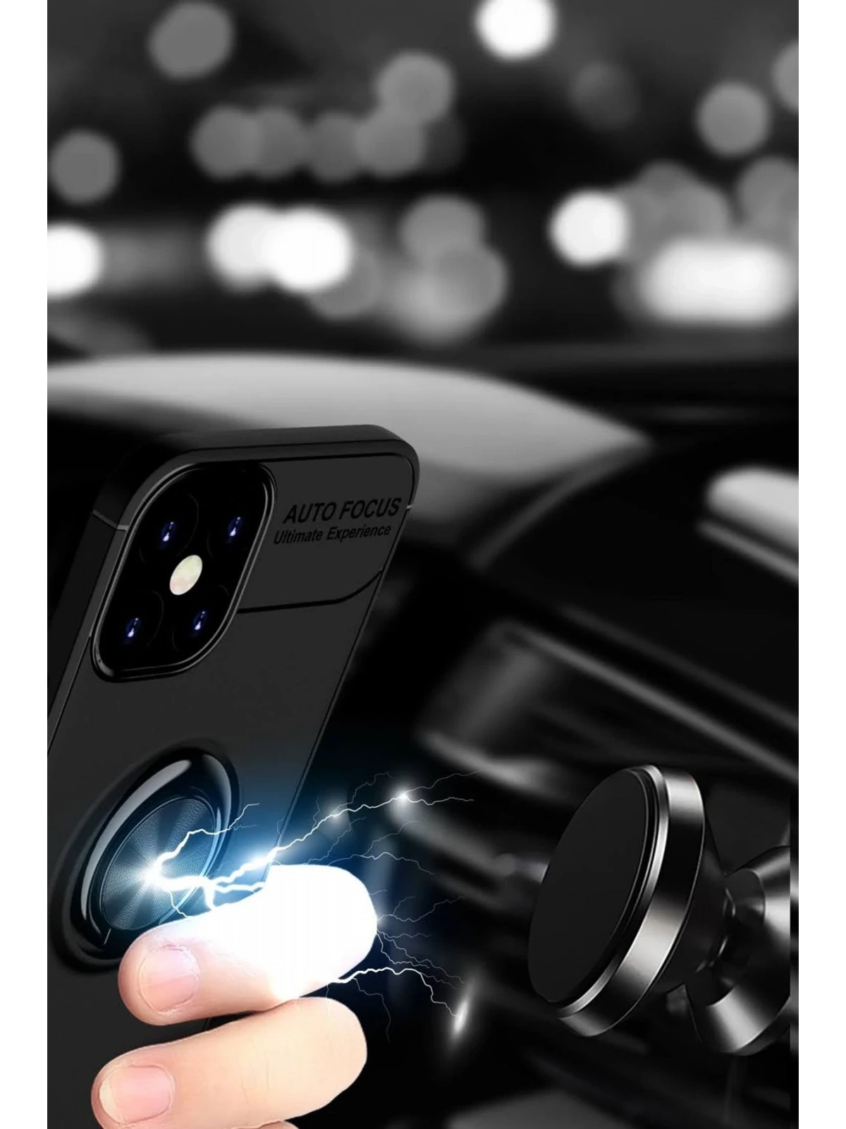 Newface Apple iPhone 12 Mini Kılıf Range Yüzüklü Silikon - Kırmızı