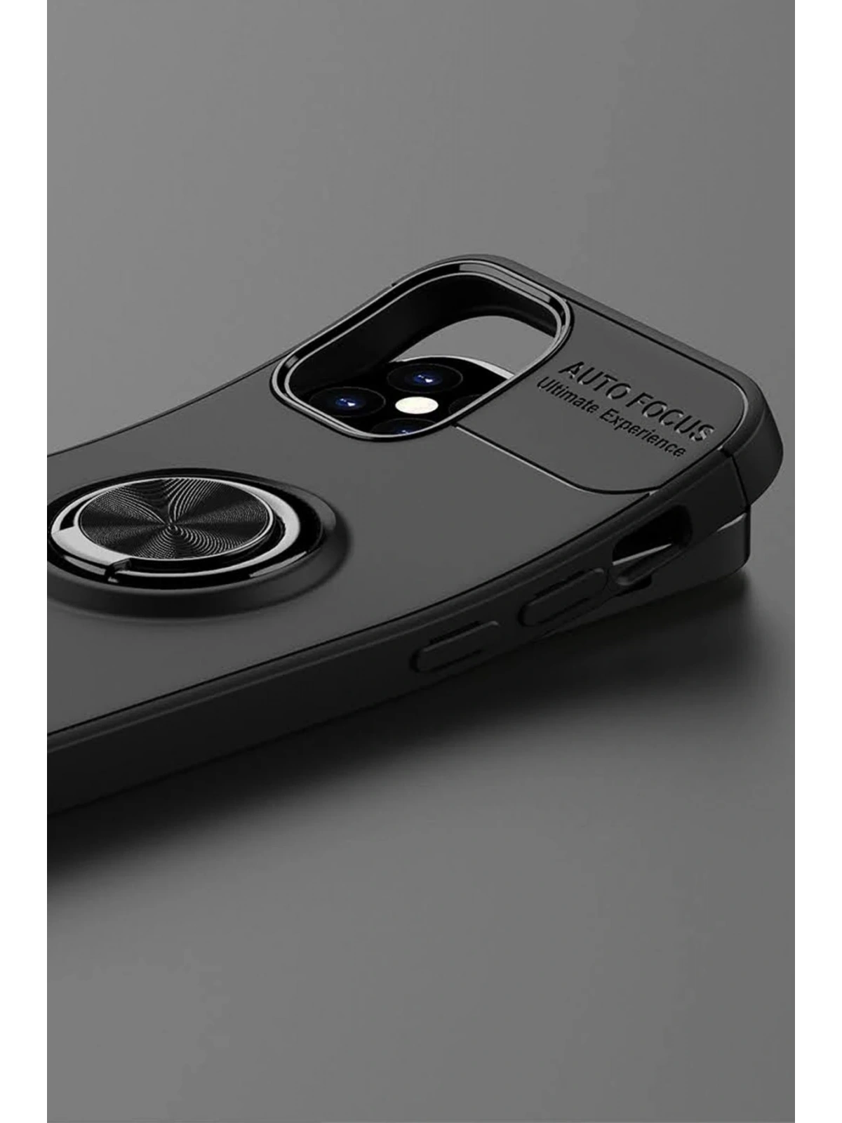 Newface Apple iPhone 12 Mini Kılıf Range Yüzüklü Silikon - Kırmızı