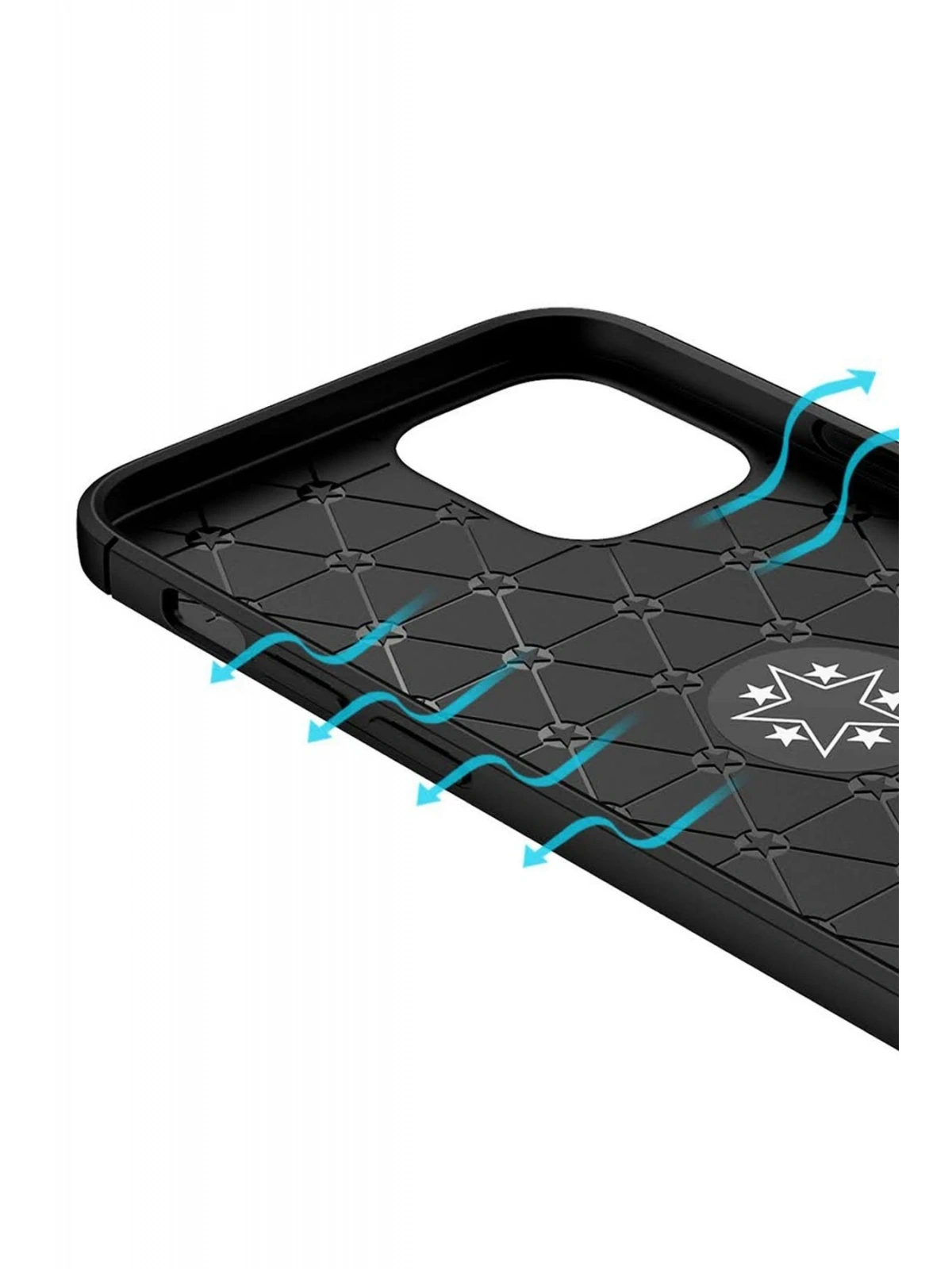 Newface Apple iPhone 12 Mini Kılıf Range Yüzüklü Silikon - Siyah-Kırmızı