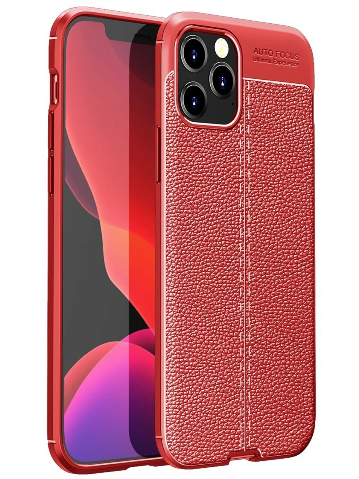 Newface Apple iPhone 12 Pro Kılıf Auto Focus Kapak - Kırmızı