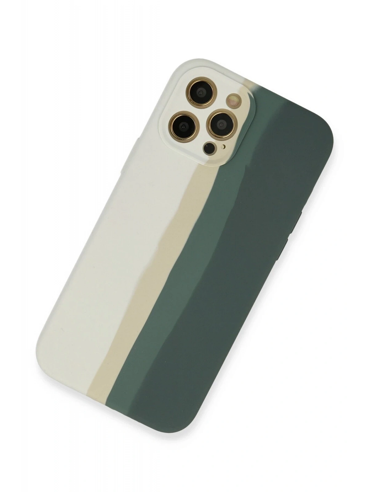 Newface Apple iPhone 12 Pro Kılıf Ebruli Lansman Silikon - Beyaz-Gri