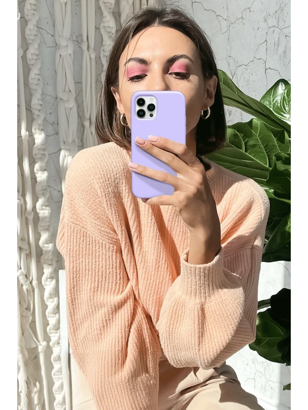 Newface Apple iPhone 12 Pro Kılıf First Silikon - Mürdüm