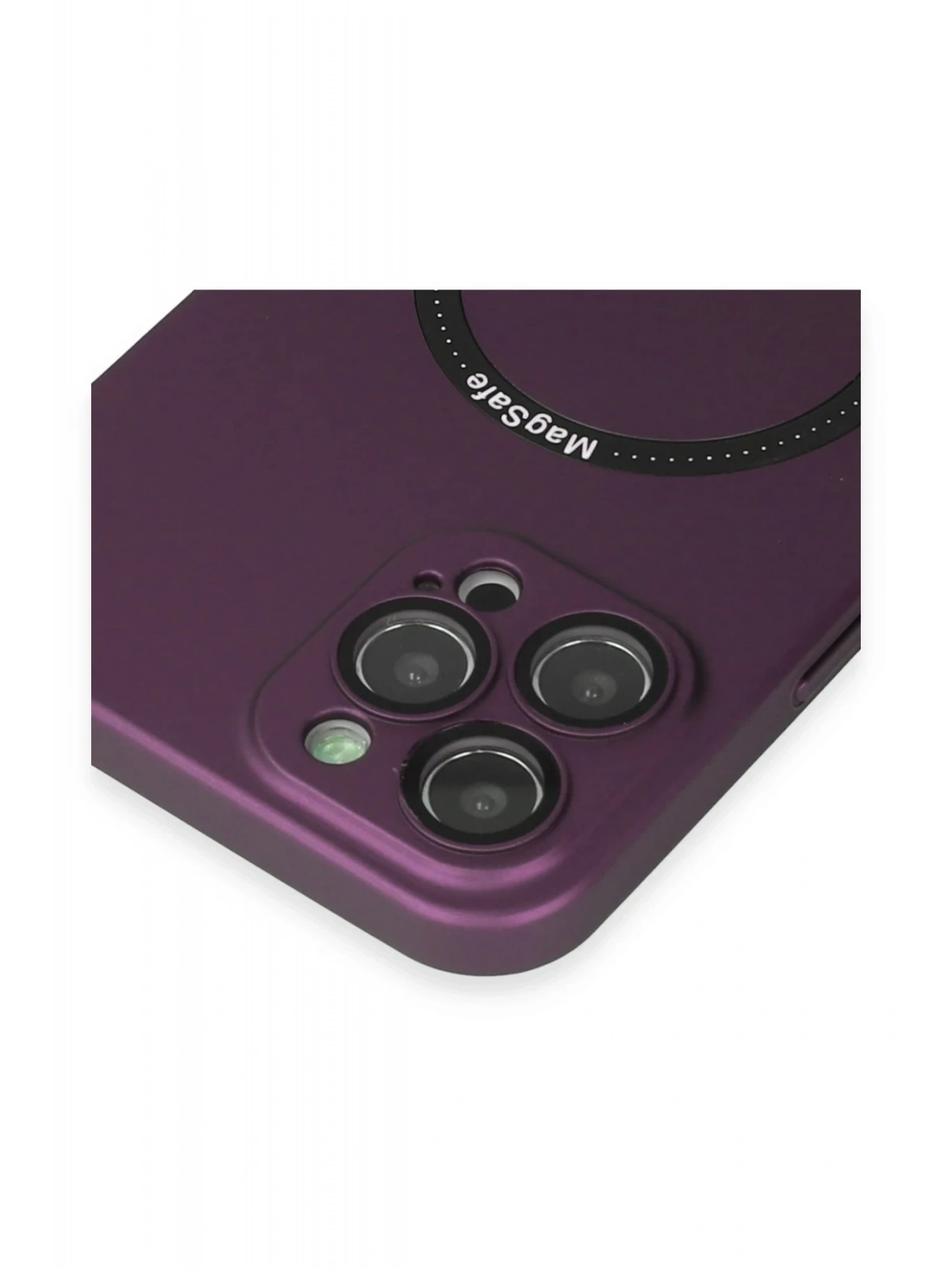 Newface Apple iPhone 12 Pro Kılıf Jack Magneticsafe Lens Silikon - Mürdüm