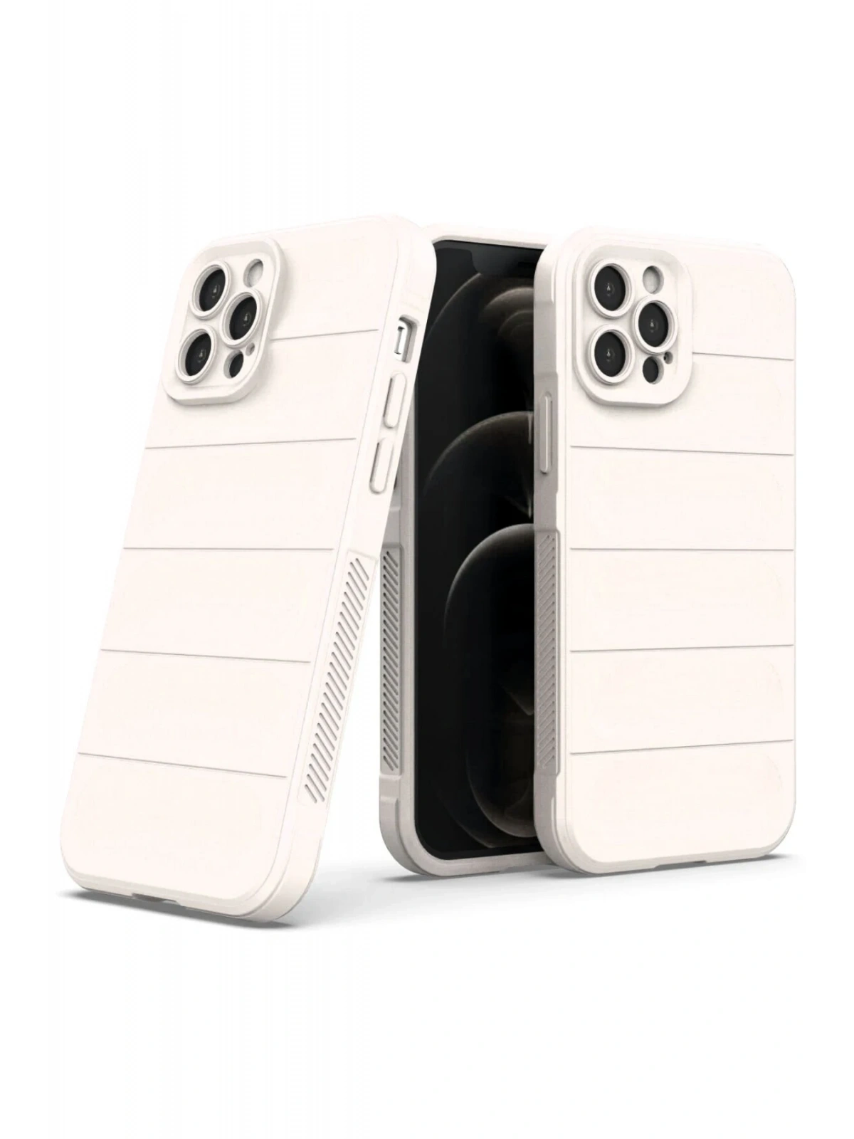 Newface Apple iPhone 12 Pro Kılıf Optimum Silikon - Krem