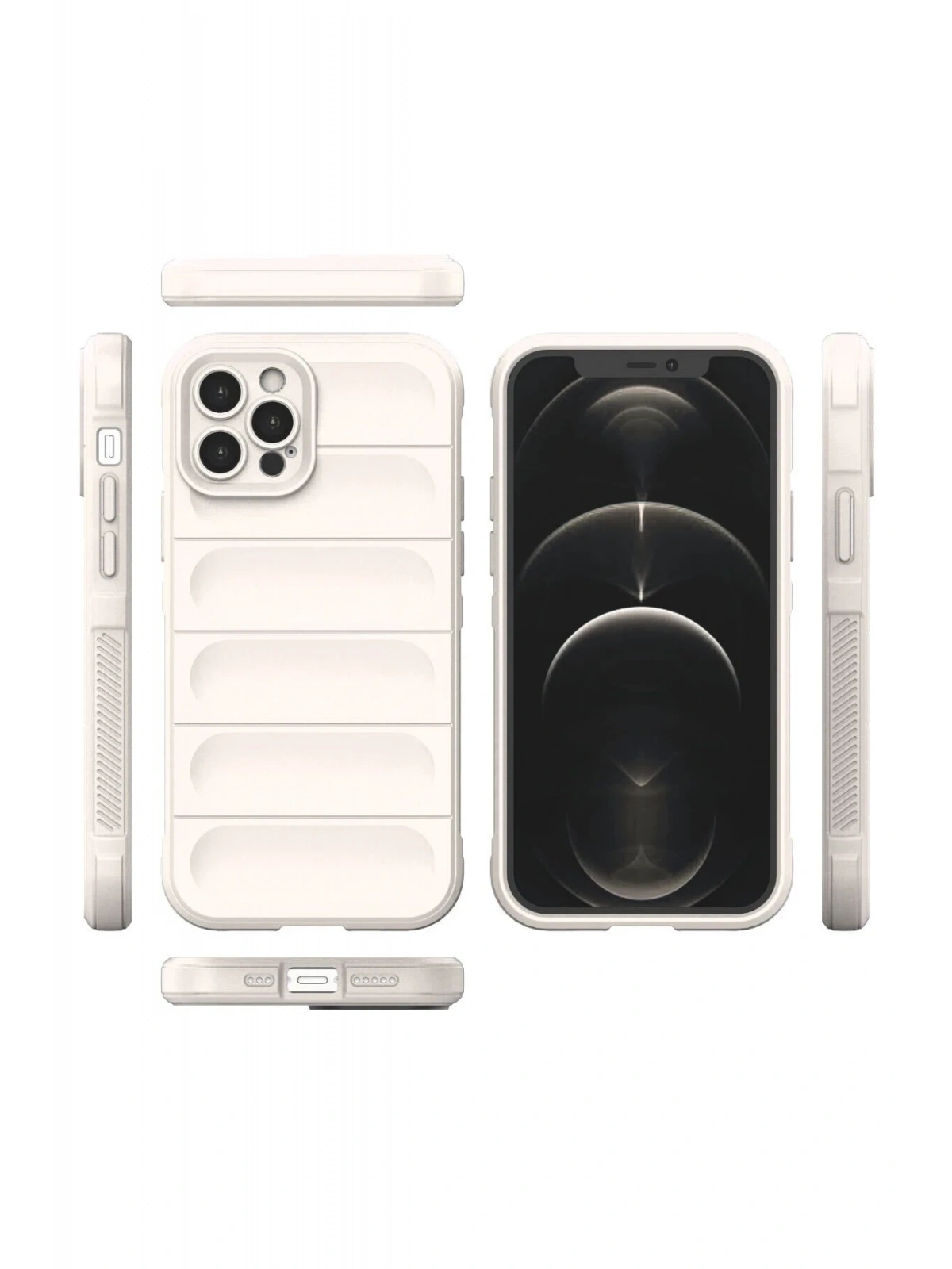 Newface Apple iPhone 12 Pro Kılıf Optimum Silikon - Krem