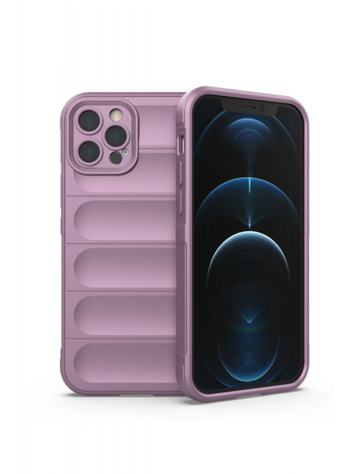 Newface Apple iPhone 12 Pro Kılıf Optimum Silikon - Mor
