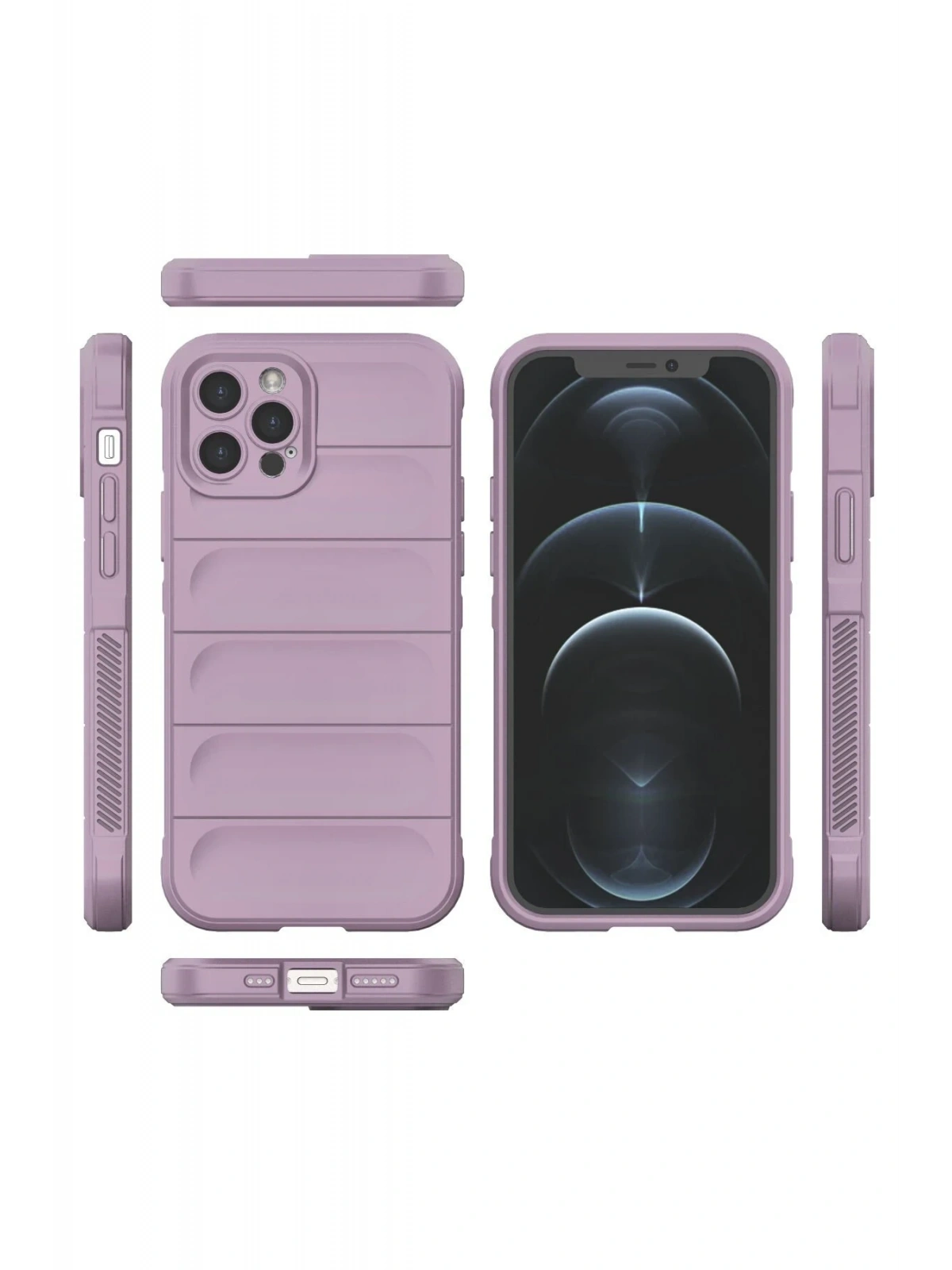 Newface Apple iPhone 12 Pro Kılıf Optimum Silikon - Mor