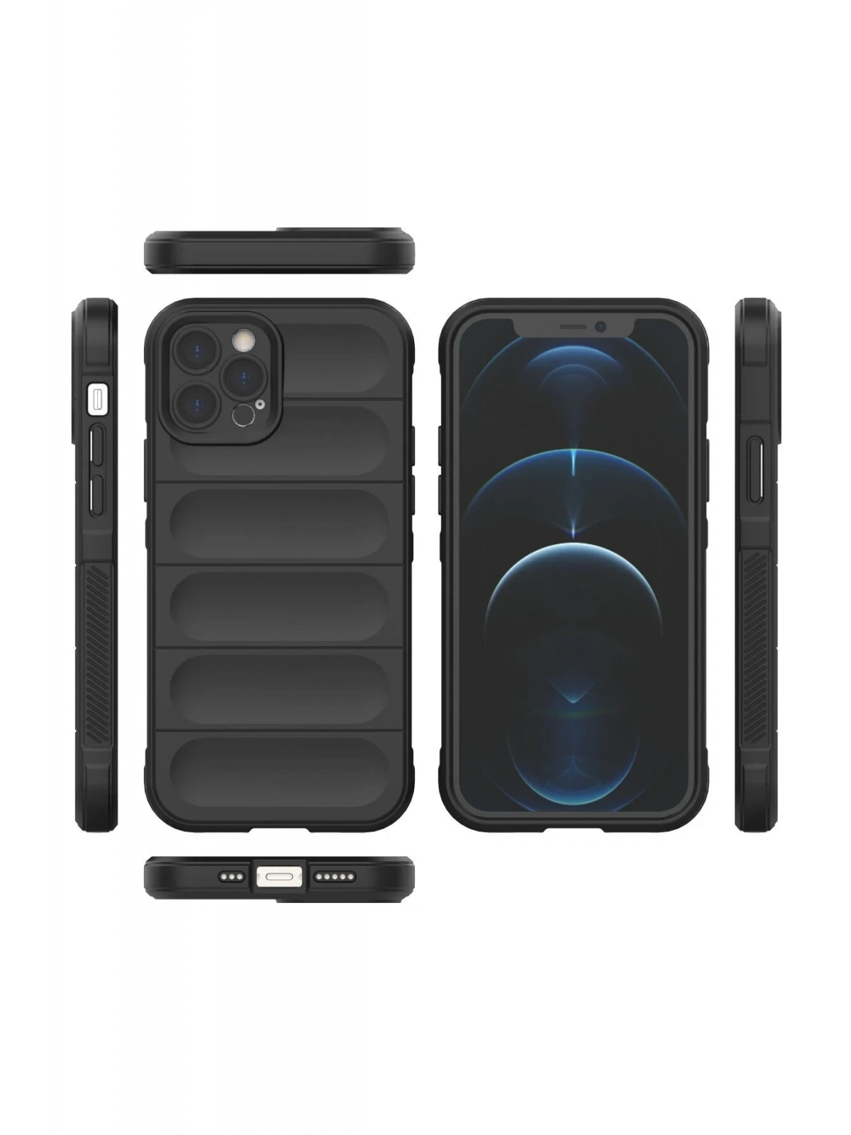 Newface Apple iPhone 12 Pro Kılıf Optimum Silikon - Siyah